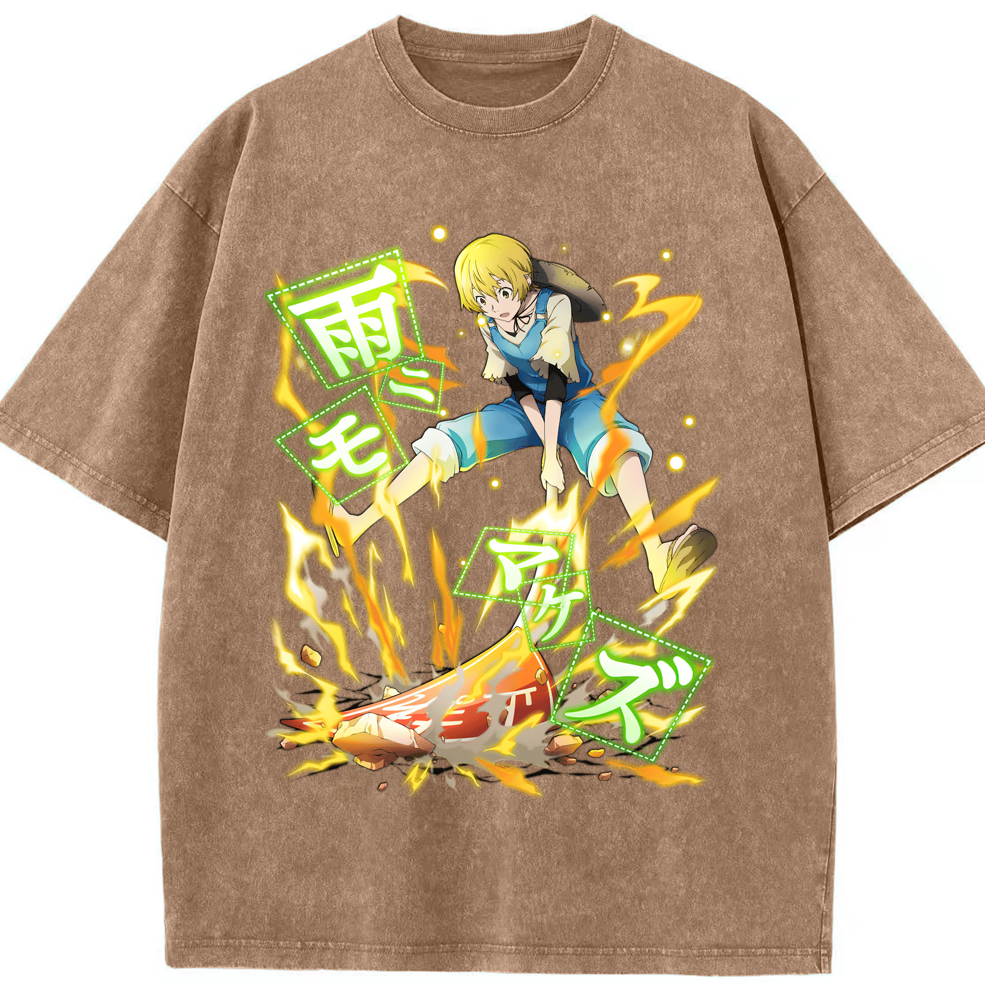 （画像用） 文豪ストレイドッグス Bungo Stray Dogs 綿100% ヴィンテージ風 半袖Tシャツ（フロントプリント）