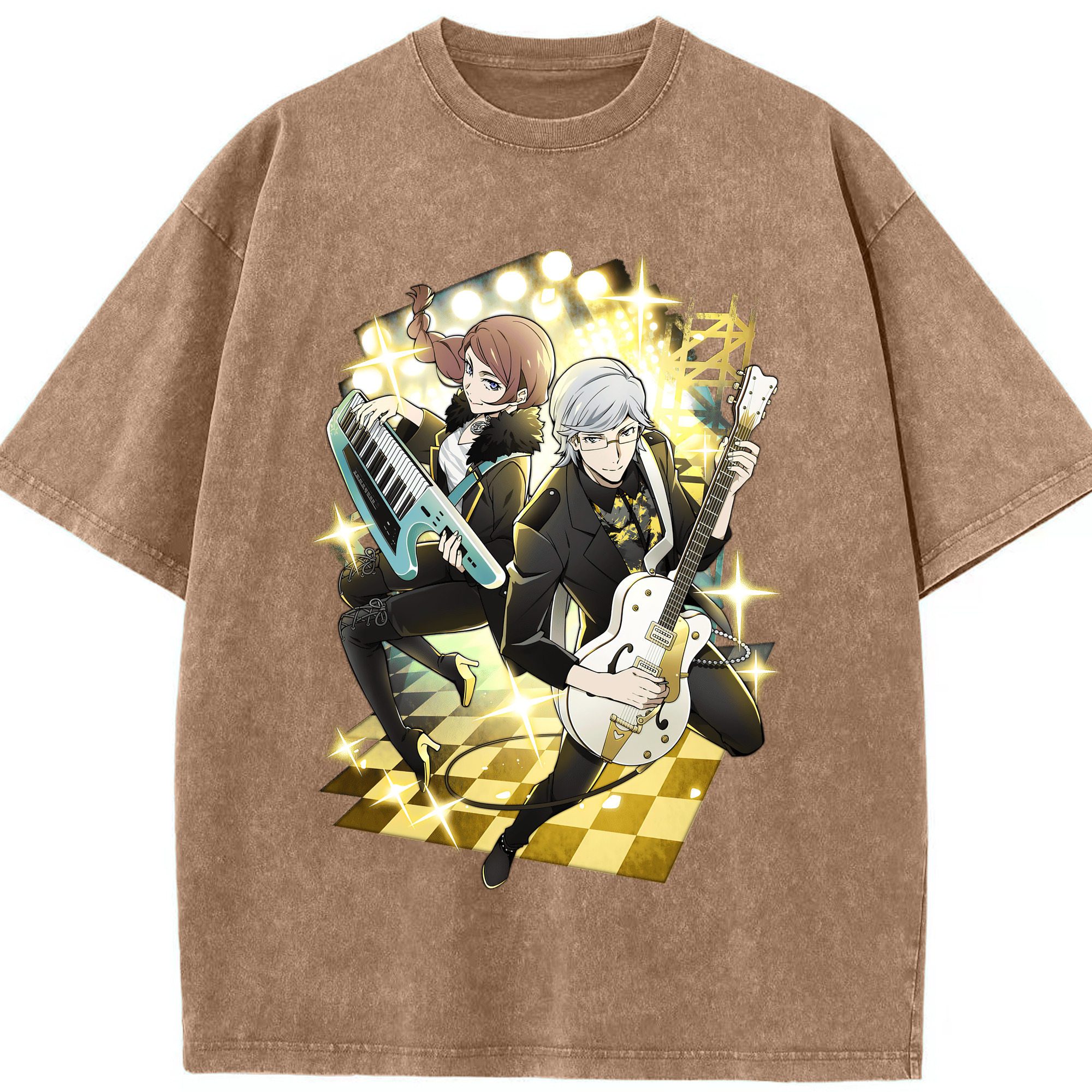 （画像用） 文豪ストレイドッグス Bungo Stray Dogs 綿100% ヴィンテージ風 半袖Tシャツ（フロントプリント）