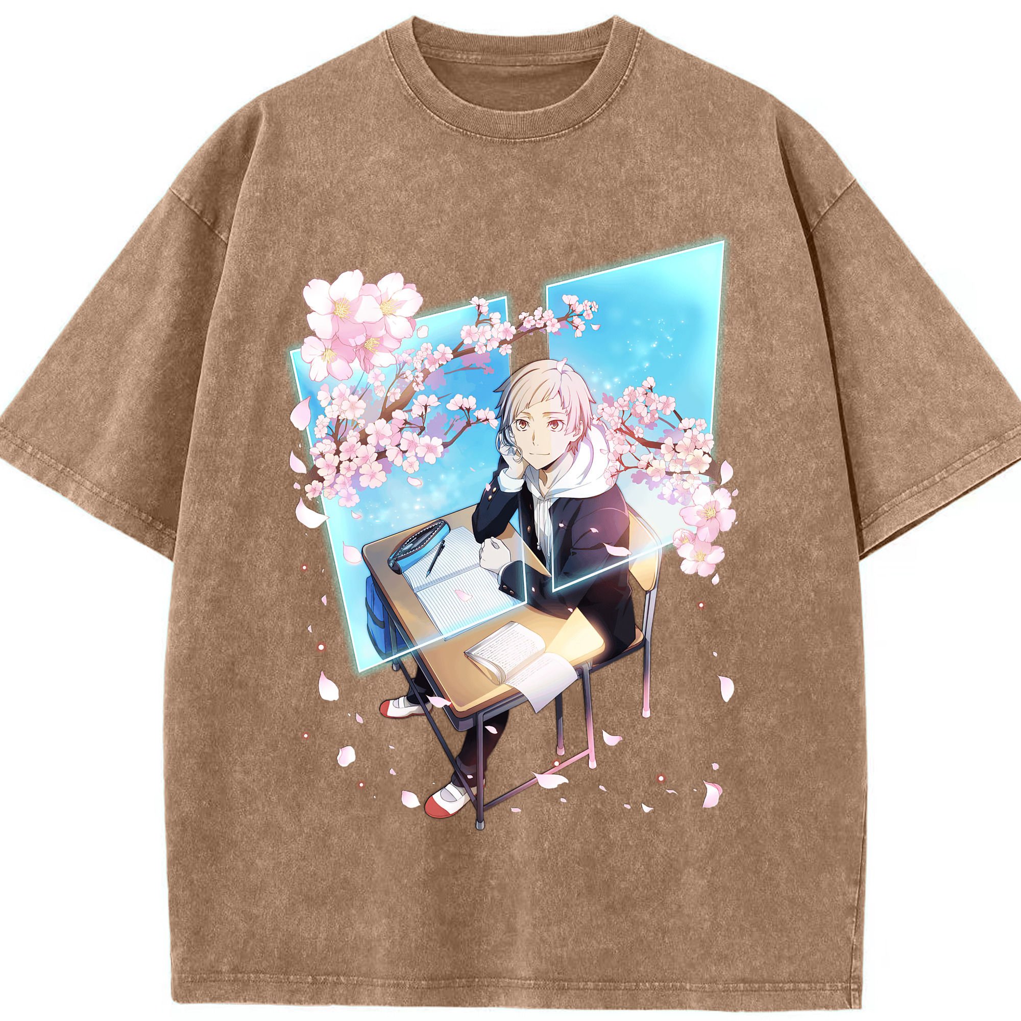 （画像用） 文豪ストレイドッグス Bungo Stray Dogs 綿100% ヴィンテージ風 半袖Tシャツ（フロントプリント）