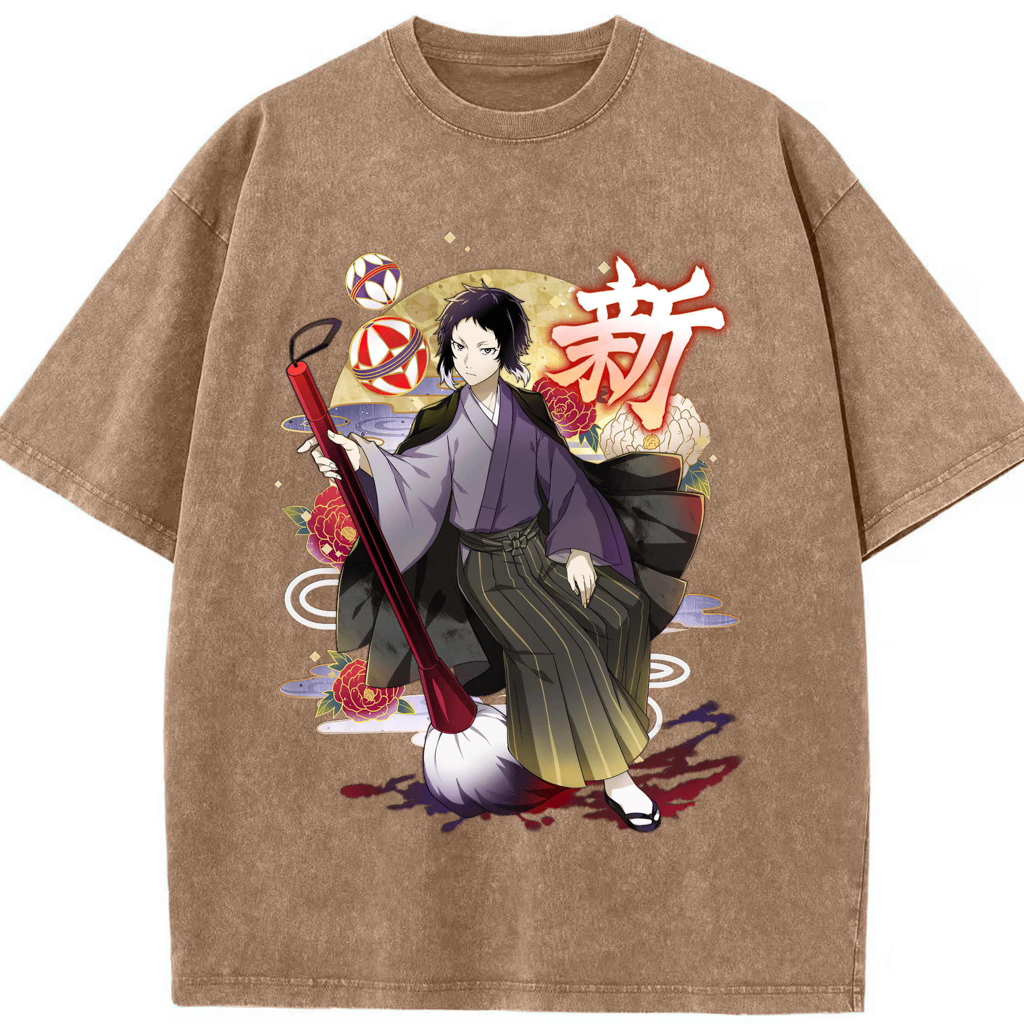 （画像用） 文豪ストレイドッグス Bungo Stray Dogs 綿100% ヴィンテージ風 半袖Tシャツ（フロントプリント）