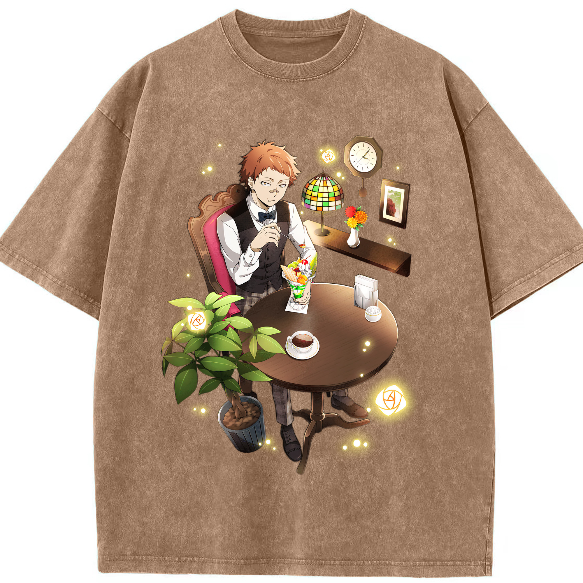 （画像用） 文豪ストレイドッグス Bungo Stray Dogs 綿100% ヴィンテージ風 半袖Tシャツ（フロントプリント）