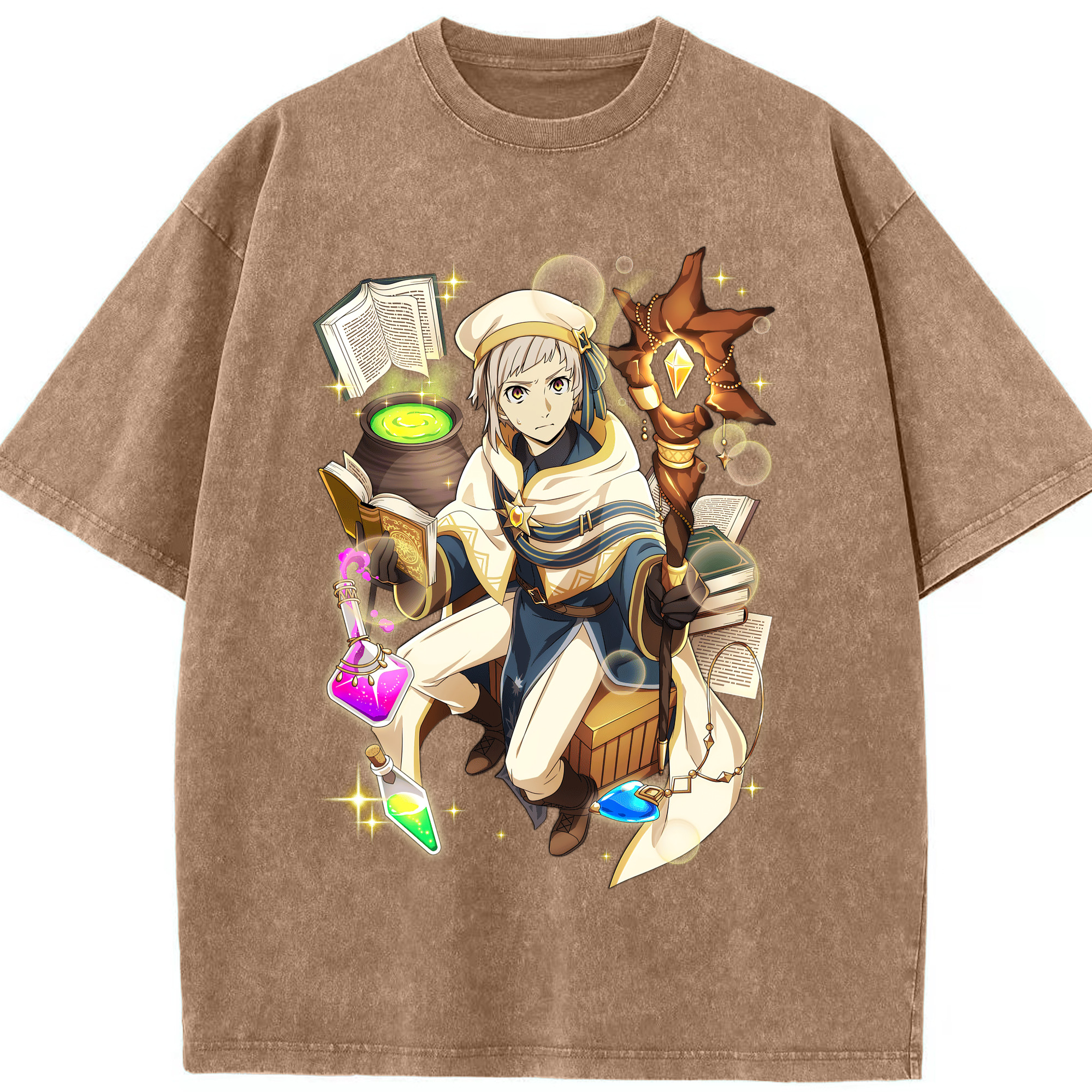 （画像用） 文豪ストレイドッグス Bungo Stray Dogs 綿100% ヴィンテージ風 半袖Tシャツ（フロントプリント）