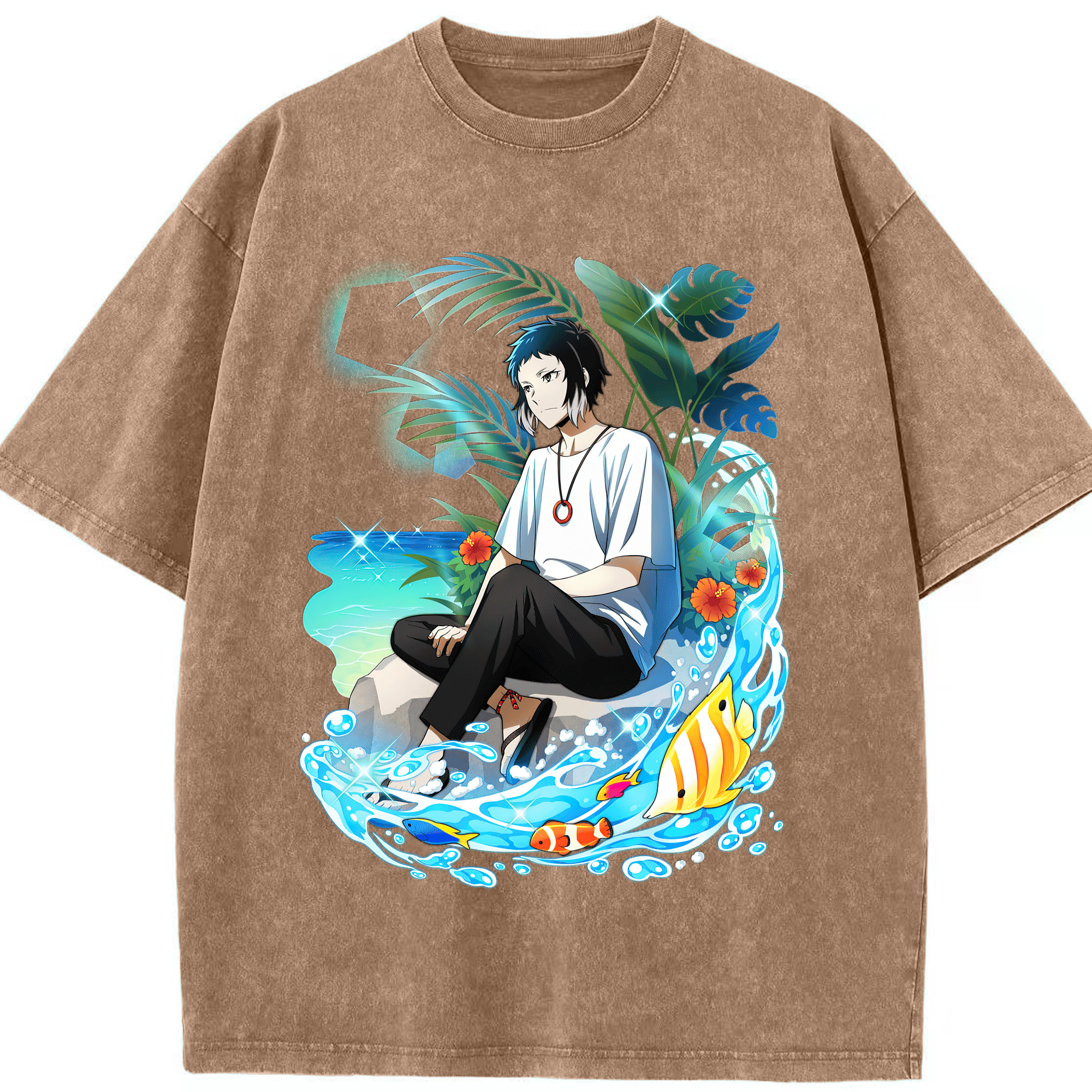 （画像用） 文豪ストレイドッグス Bungo Stray Dogs 綿100% ヴィンテージ風 半袖Tシャツ（フロントプリント）