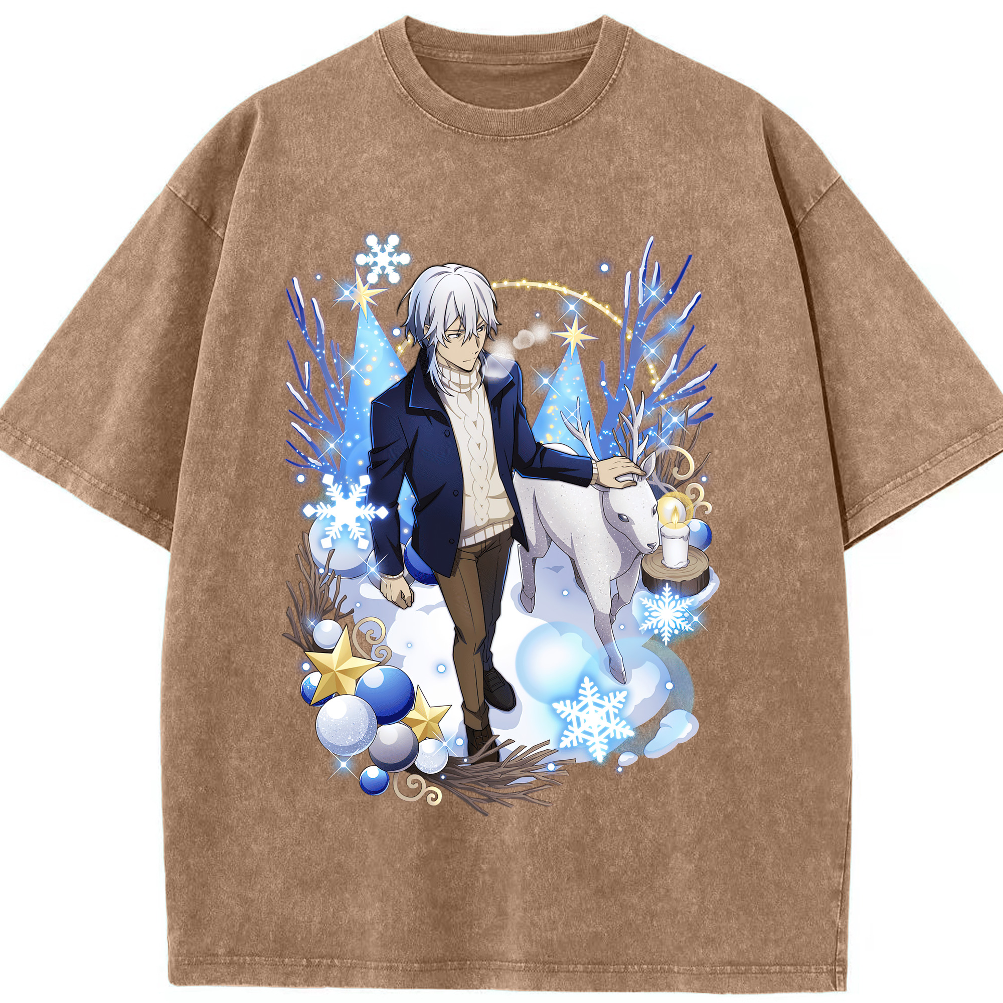 （画像用） 文豪ストレイドッグス Bungo Stray Dogs 綿100% ヴィンテージ風 半袖Tシャツ（フロントプリント）