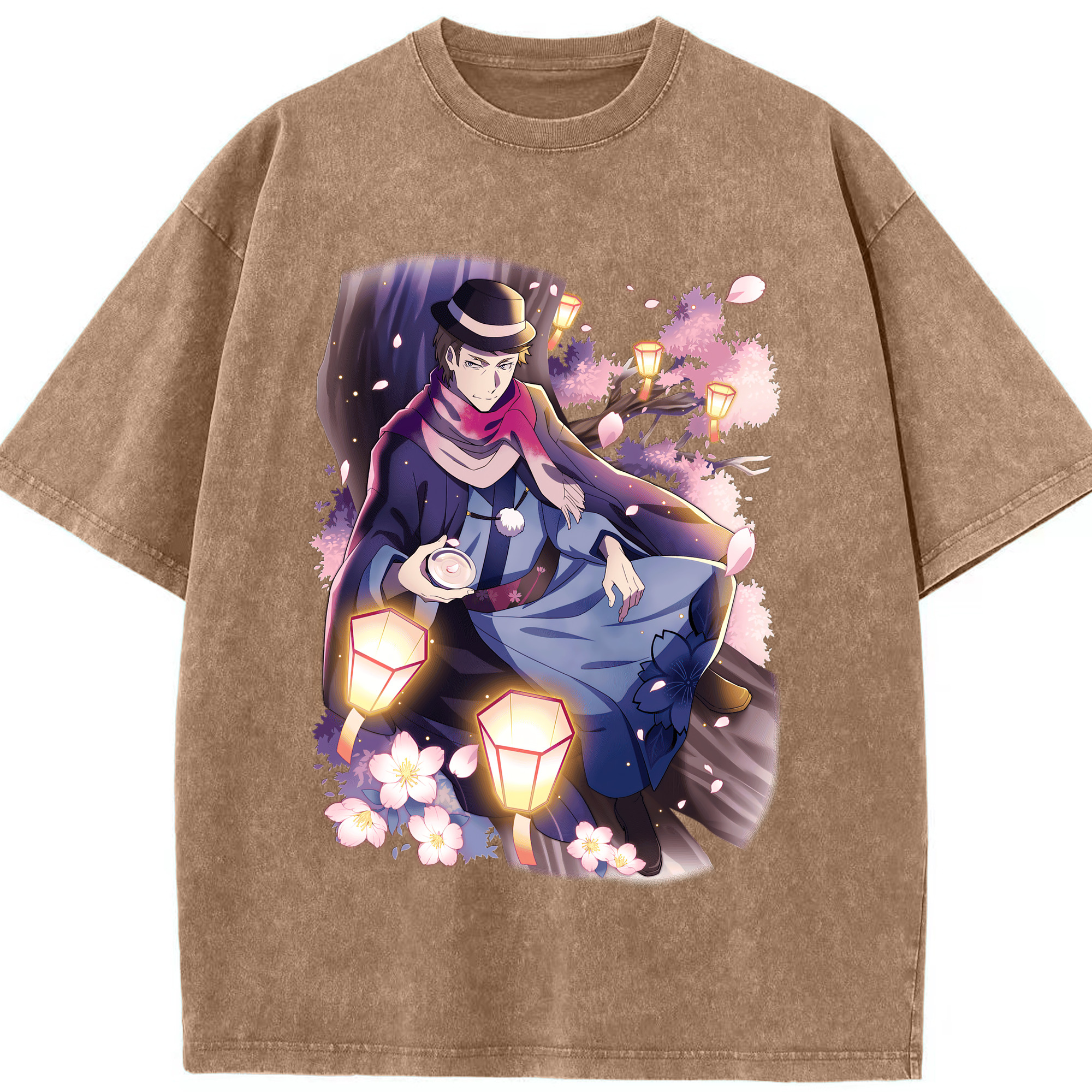 （画像用） 文豪ストレイドッグス Bungo Stray Dogs 綿100% ヴィンテージ風 半袖Tシャツ（フロントプリント）