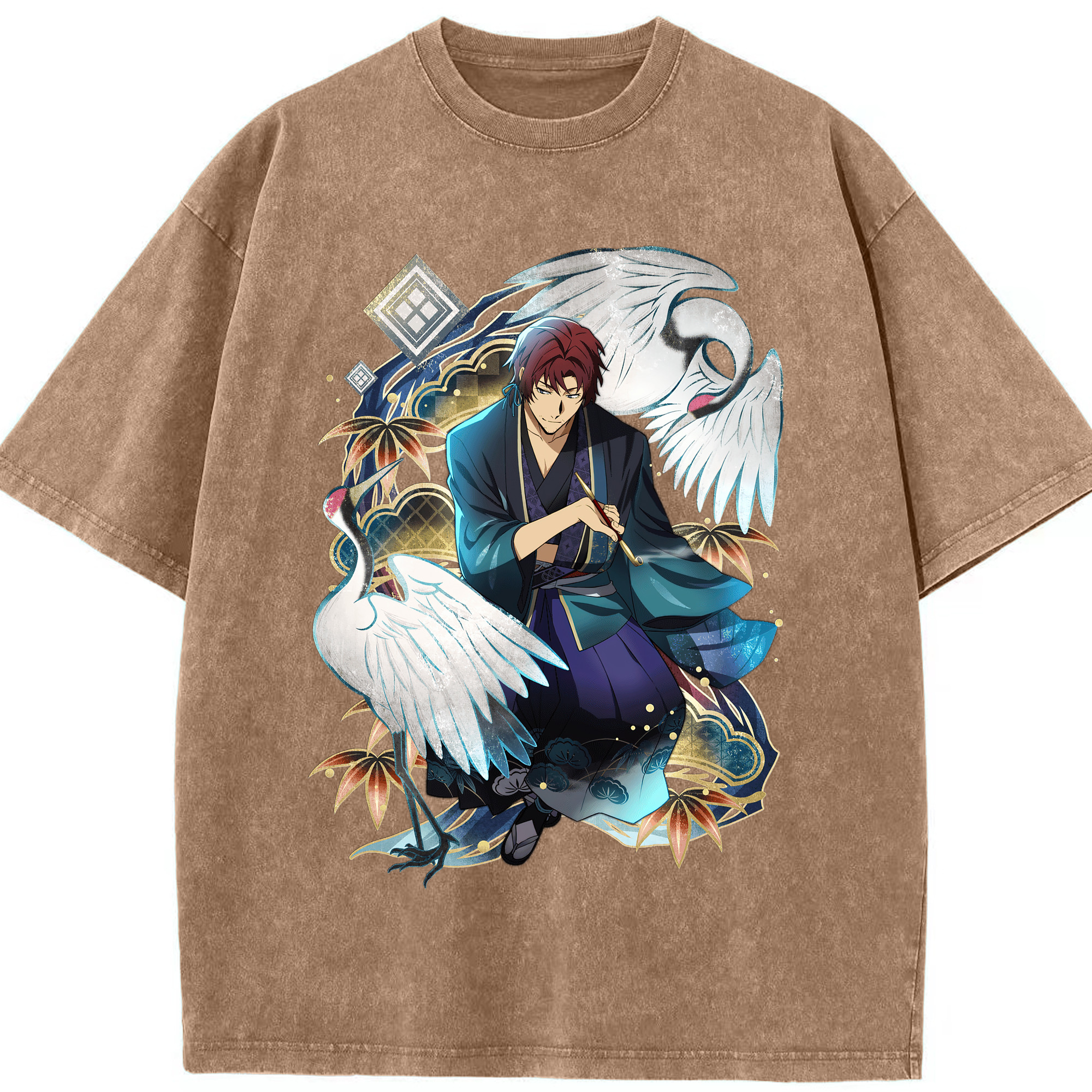 （画像用） 文豪ストレイドッグス Bungo Stray Dogs 綿100% ヴィンテージ風 半袖Tシャツ（フロントプリント）