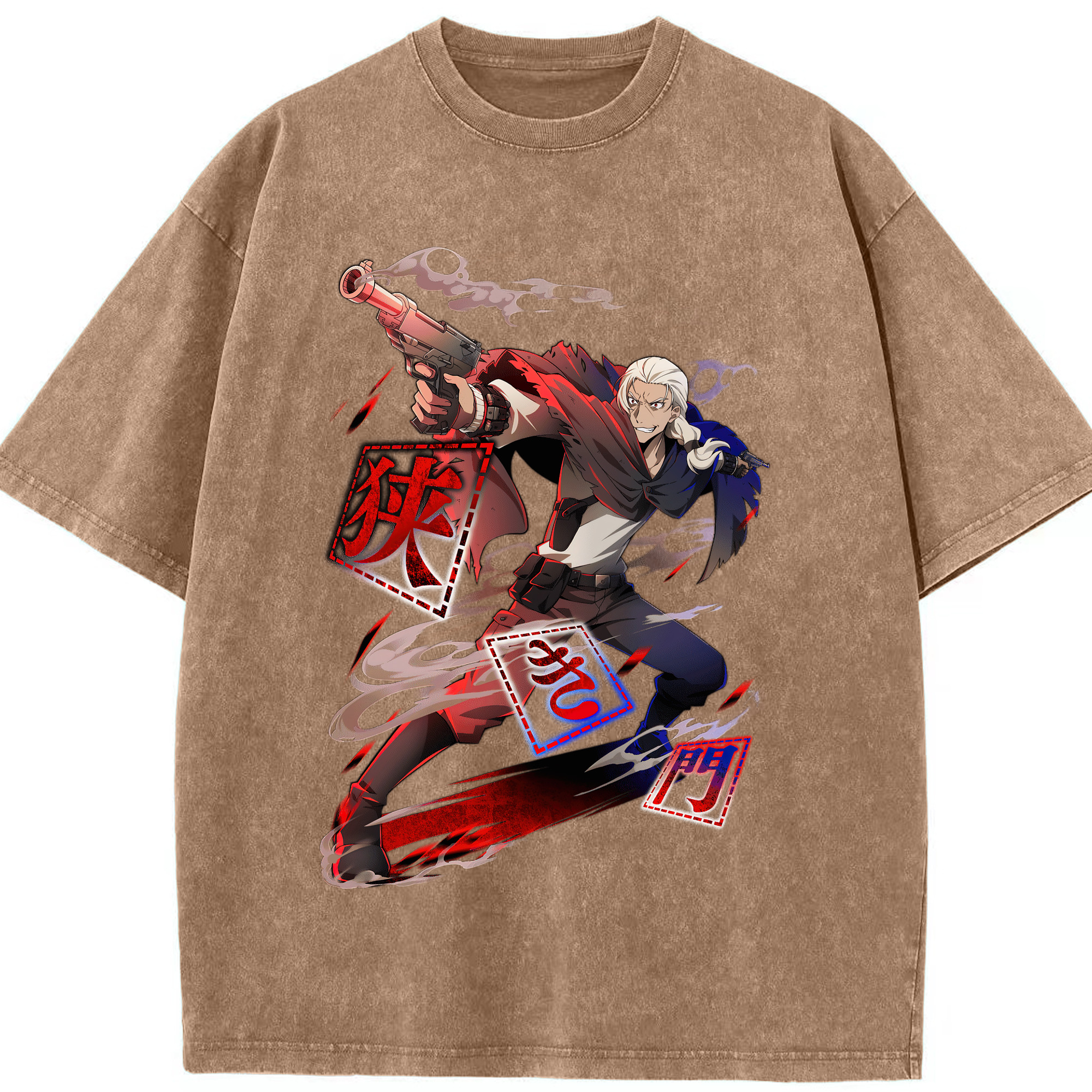 （画像用） 文豪ストレイドッグス Bungo Stray Dogs 綿100% ヴィンテージ風 半袖Tシャツ（フロントプリント）