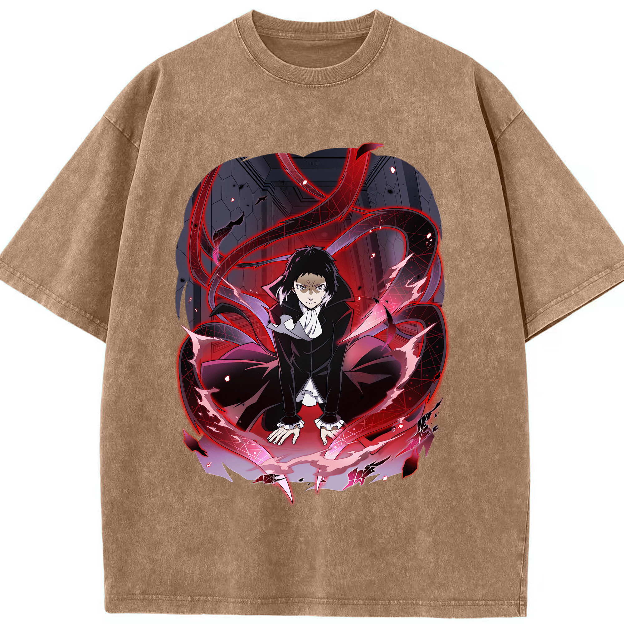 （画像用） 文豪ストレイドッグス Bungo Stray Dogs 綿100% ヴィンテージ風 半袖Tシャツ（フロントプリント）