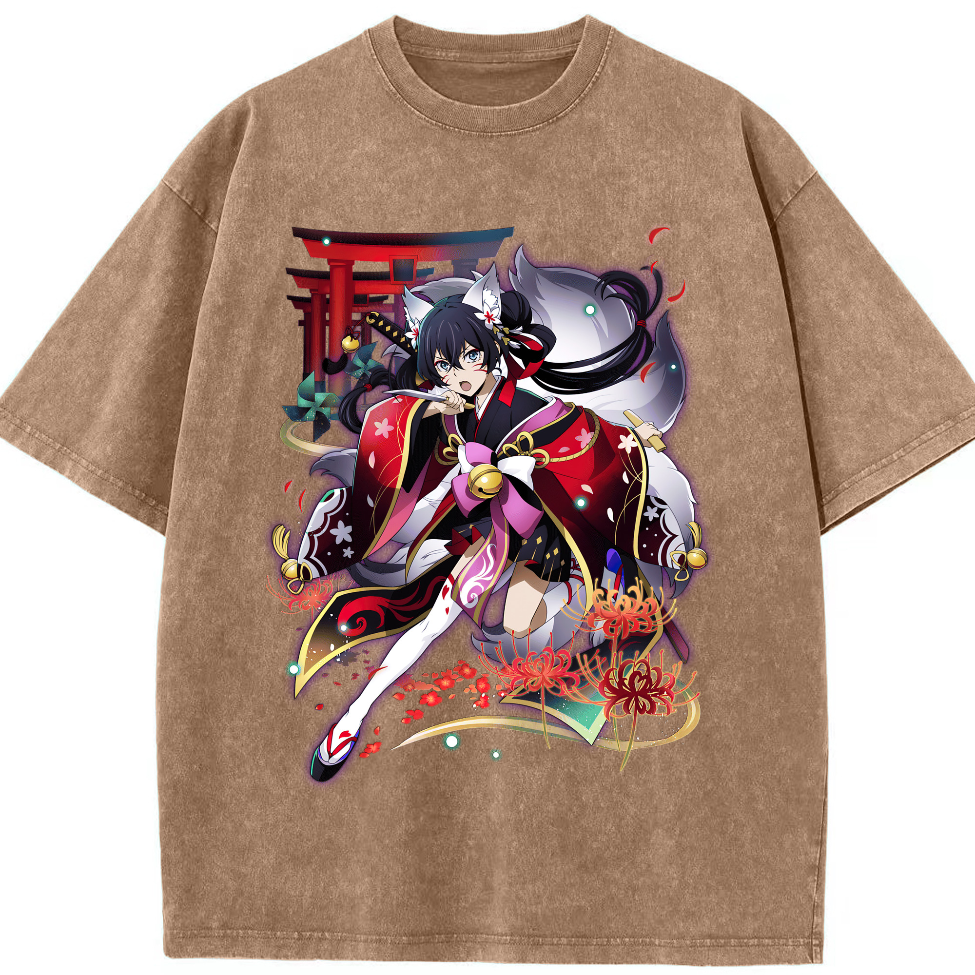 （画像用） 文豪ストレイドッグス Bungo Stray Dogs 綿100% ヴィンテージ風 半袖Tシャツ（フロントプリント）