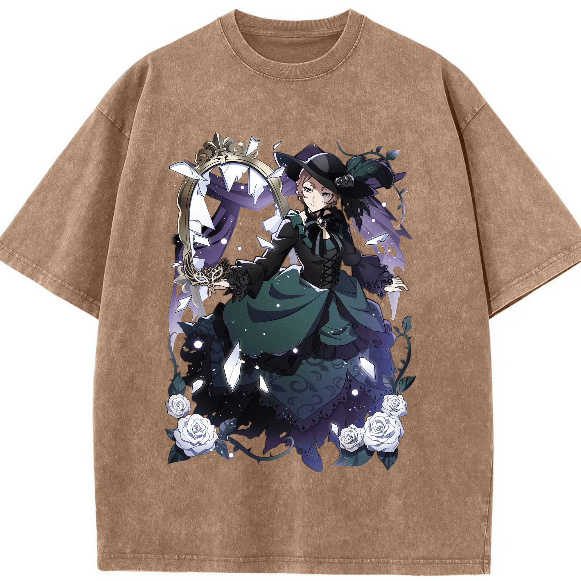 （画像用） 文豪ストレイドッグス Bungo Stray Dogs 綿100% ヴィンテージ風 半袖Tシャツ（フロントプリント）