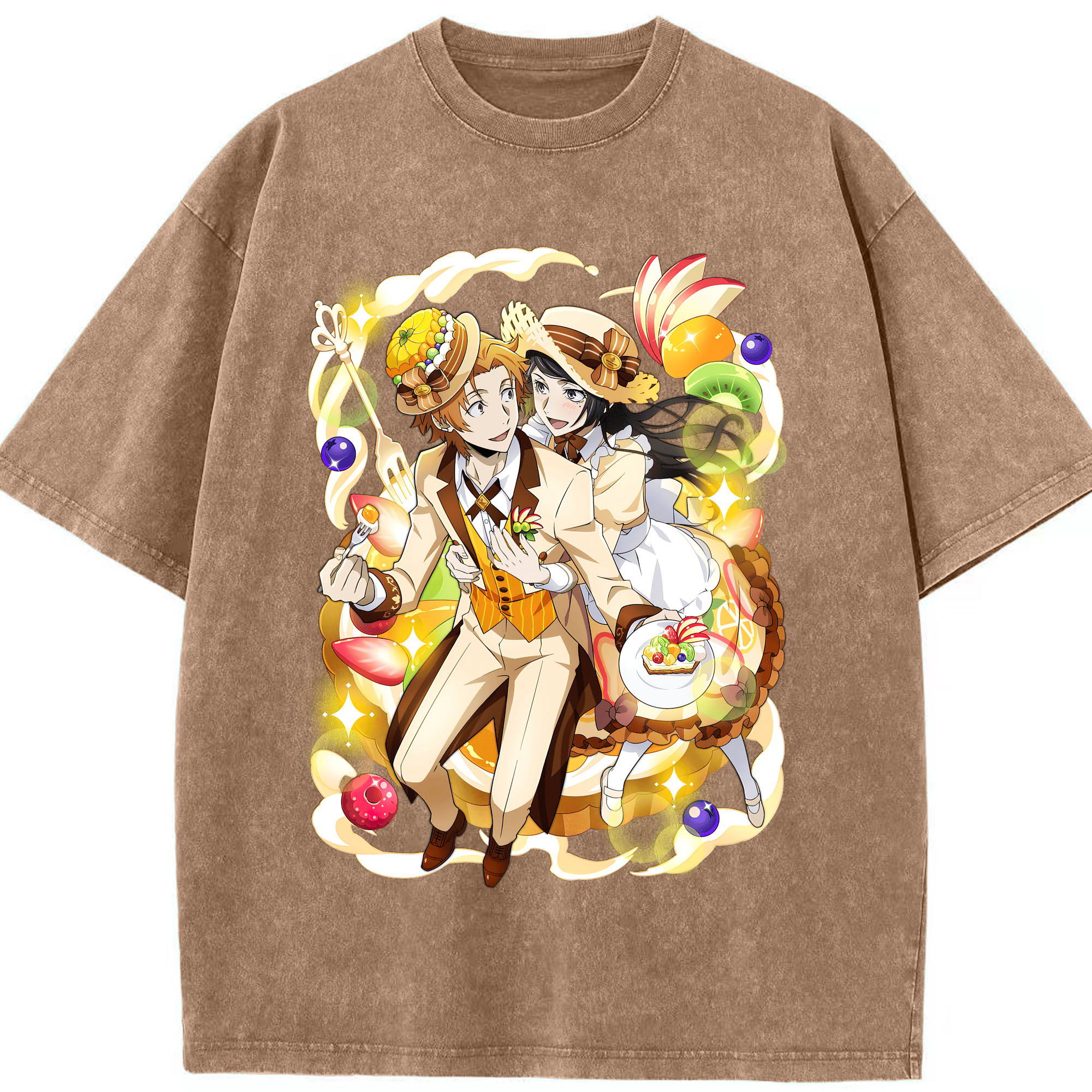 （画像用） 文豪ストレイドッグス Bungo Stray Dogs 綿100% ヴィンテージ風 半袖Tシャツ（フロントプリント）