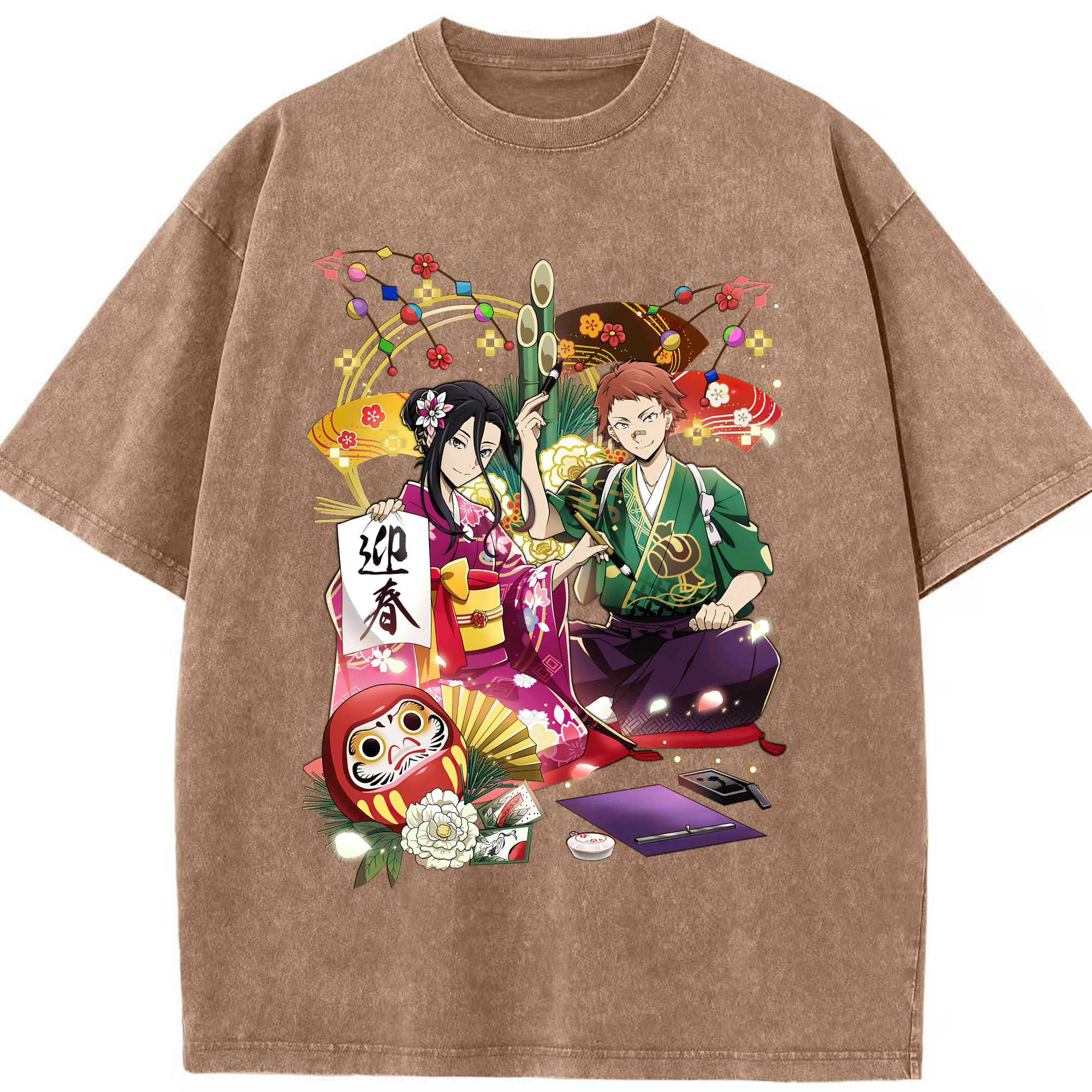 （画像用） 文豪ストレイドッグス Bungo Stray Dogs 綿100% ヴィンテージ風 半袖Tシャツ（フロントプリント）