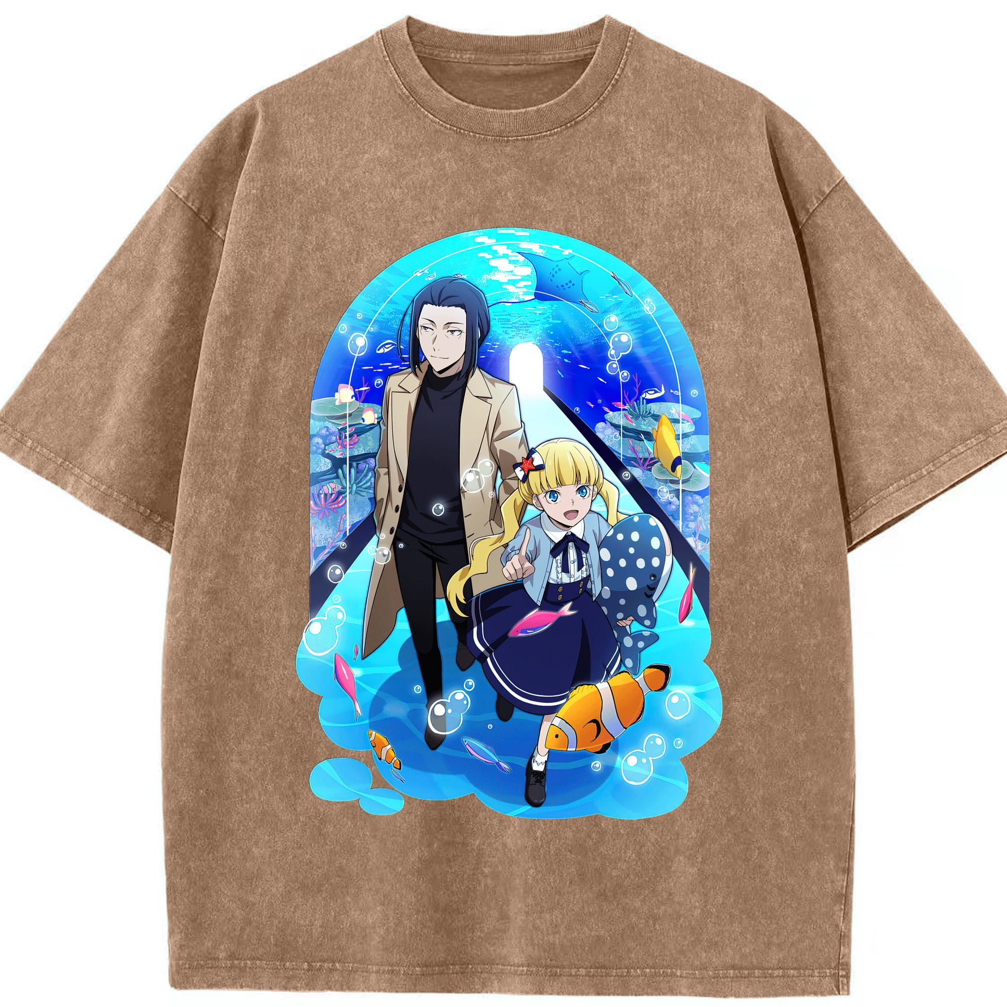 （画像用） 文豪ストレイドッグス Bungo Stray Dogs 綿100% ヴィンテージ風 半袖Tシャツ（フロントプリント）