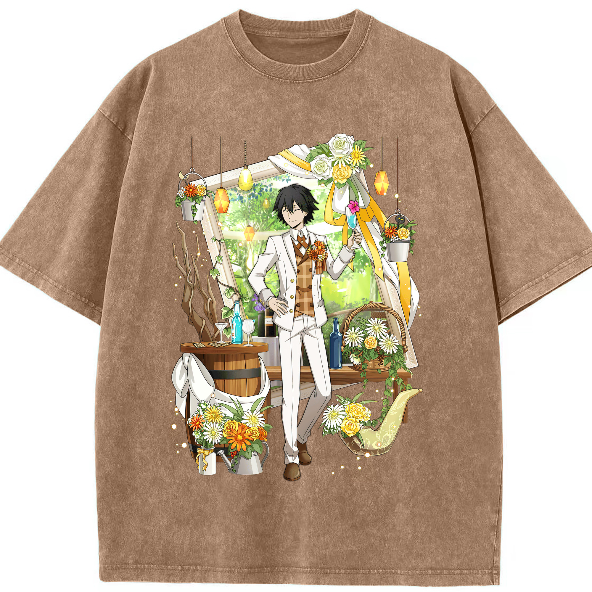 （画像用） 文豪ストレイドッグス Bungo Stray Dogs 綿100% ヴィンテージ風 半袖Tシャツ（フロントプリント）