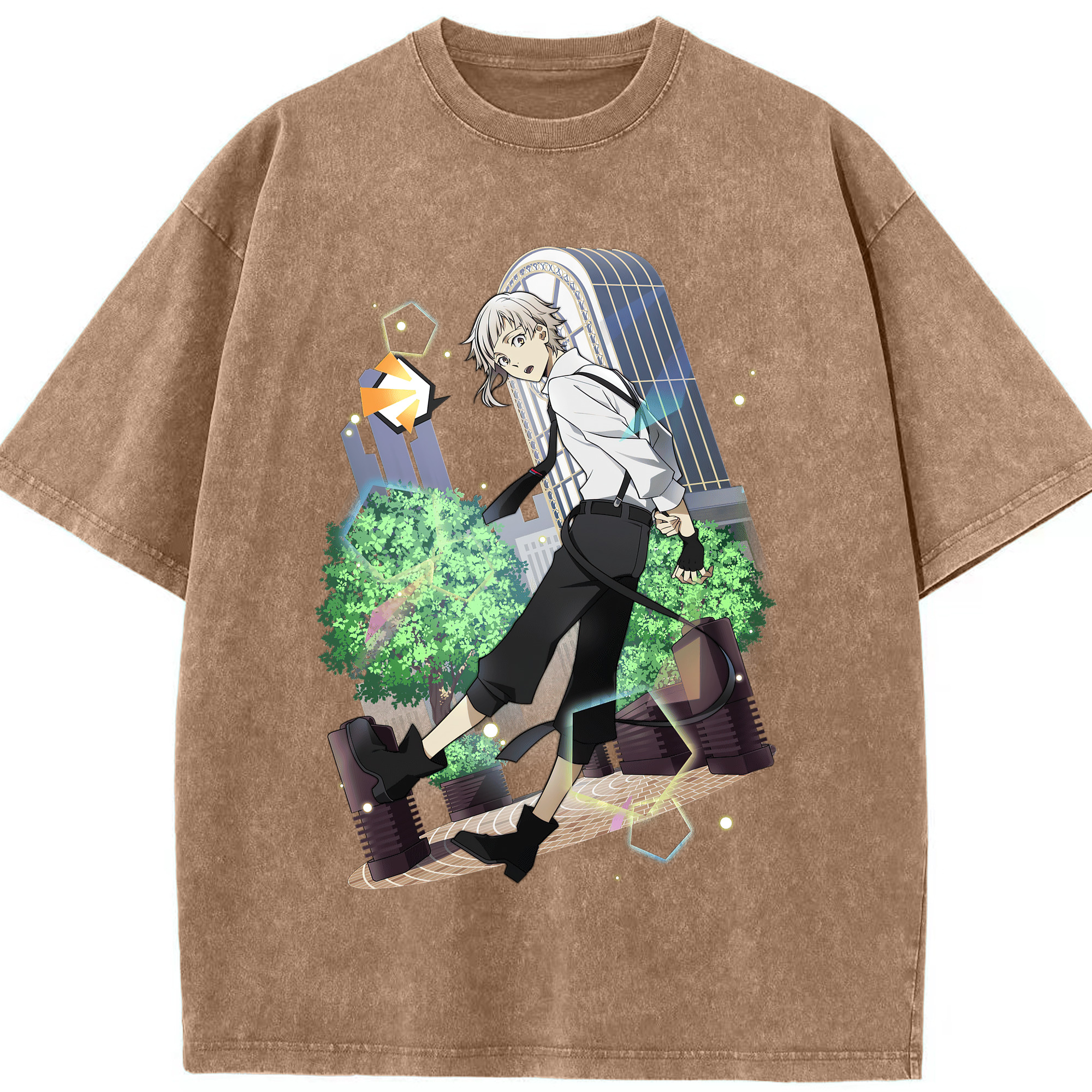 （画像用） 文豪ストレイドッグス Bungo Stray Dogs 綿100% ヴィンテージ風 半袖Tシャツ（フロントプリント）