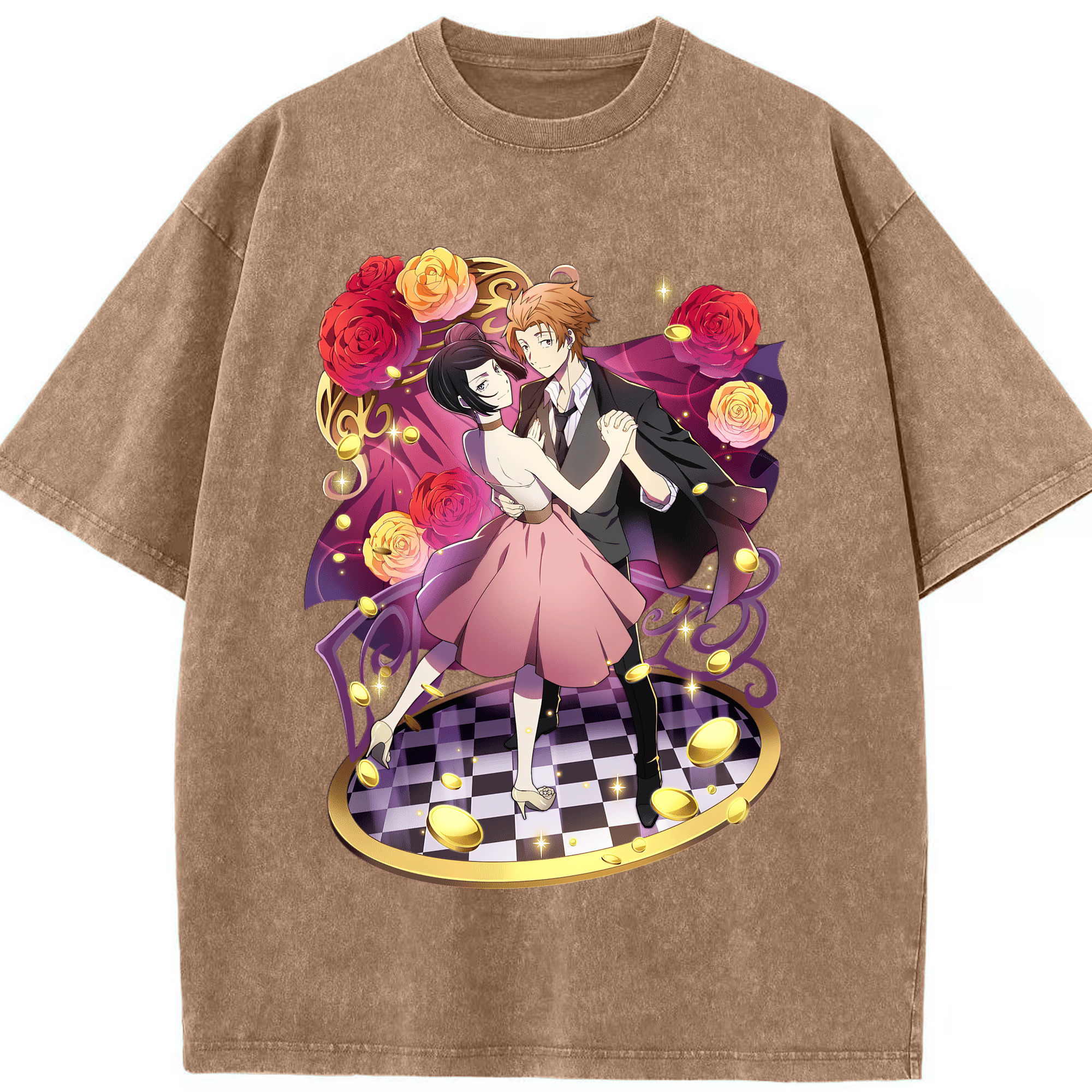 （画像用） 文豪ストレイドッグス Bungo Stray Dogs 綿100% ヴィンテージ風 半袖Tシャツ（フロントプリント）