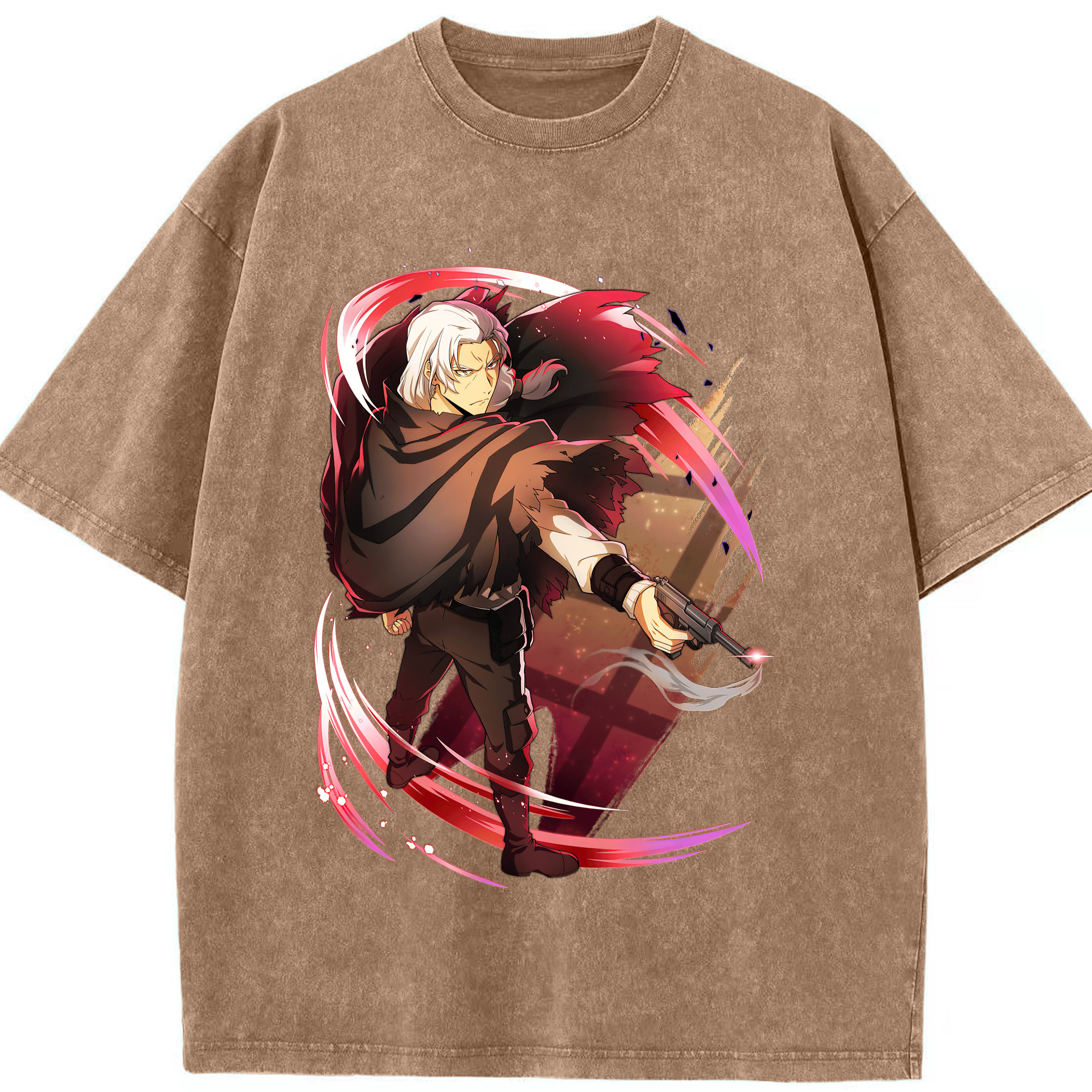 （画像用） 文豪ストレイドッグス Bungo Stray Dogs 綿100% ヴィンテージ風 半袖Tシャツ（フロントプリント）