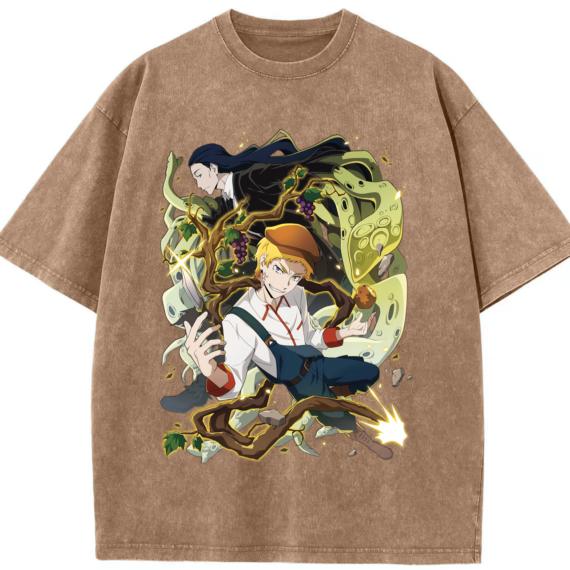 （画像用） 文豪ストレイドッグス Bungo Stray Dogs 綿100% ヴィンテージ風 半袖Tシャツ（フロントプリント）