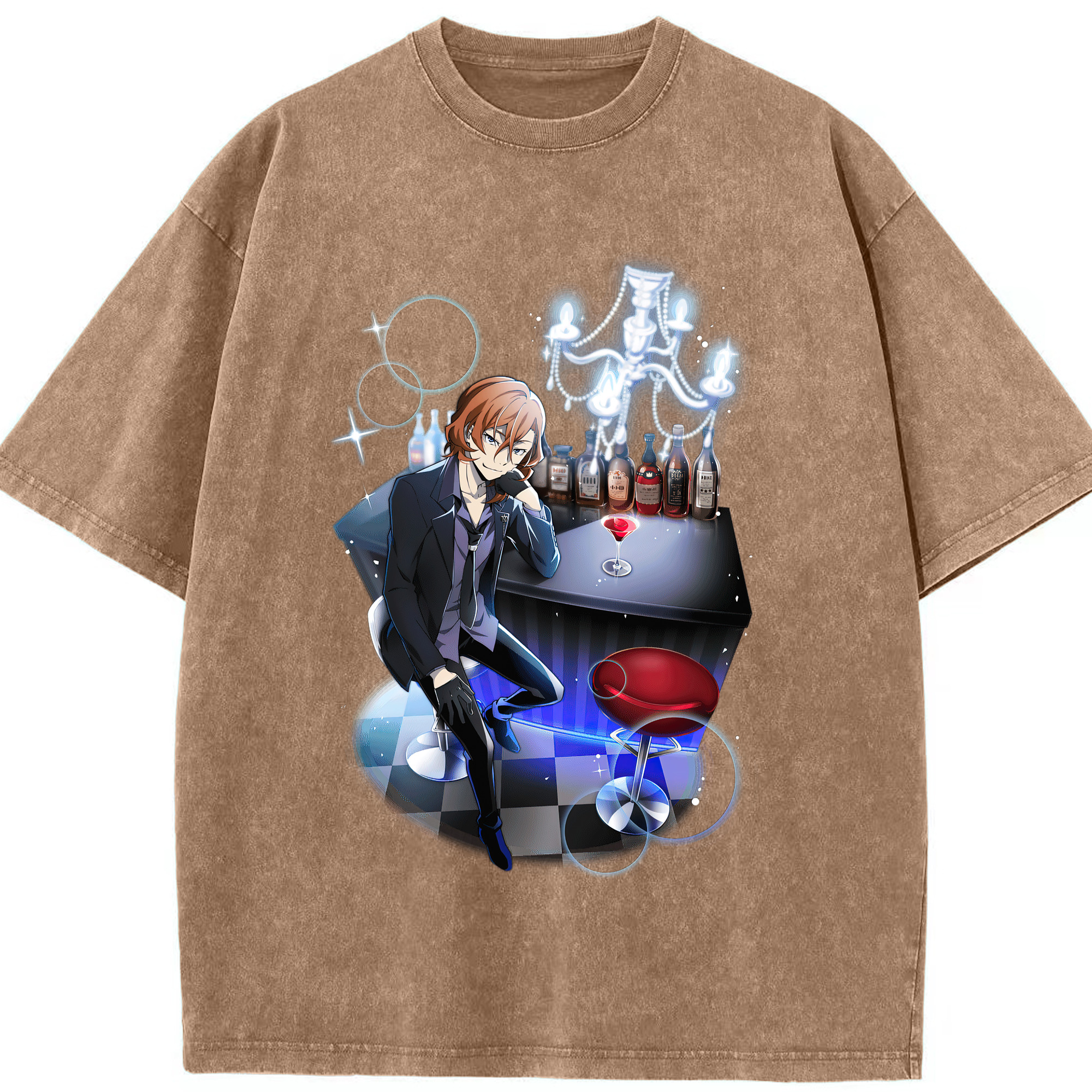 （画像用） 文豪ストレイドッグス Bungo Stray Dogs 綿100% ヴィンテージ風 半袖Tシャツ（フロントプリント）