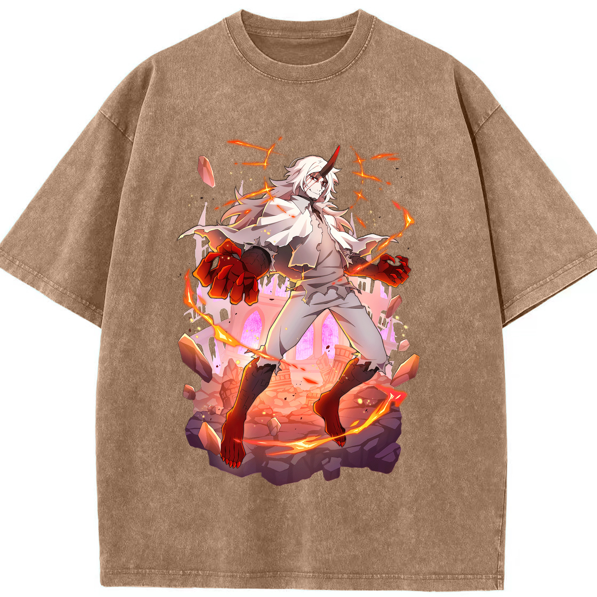 （画像用） 文豪ストレイドッグス Bungo Stray Dogs 綿100% ヴィンテージ風 半袖Tシャツ（フロントプリント）