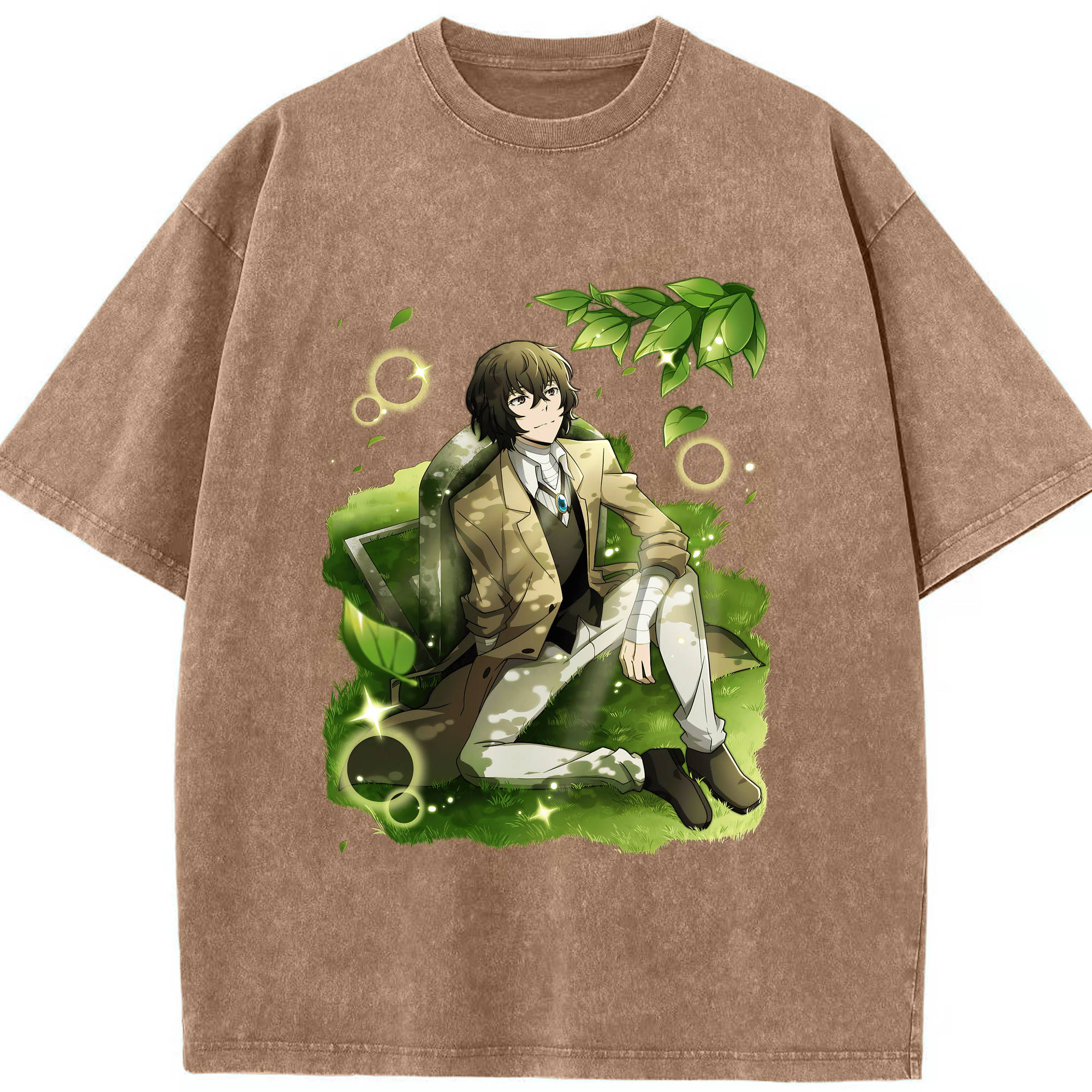 （画像用） 文豪ストレイドッグス Bungo Stray Dogs 綿100% ヴィンテージ風 半袖Tシャツ（フロントプリント）