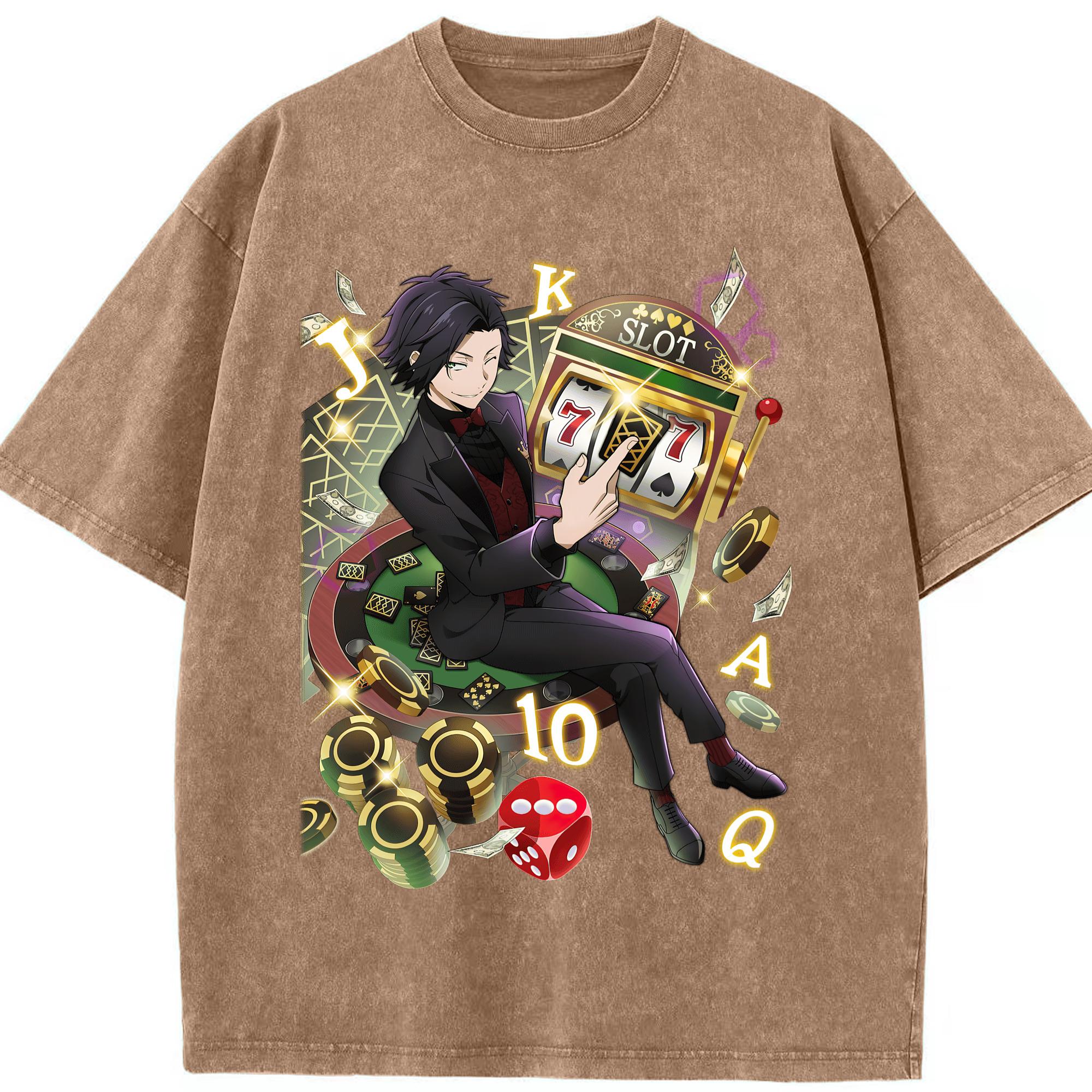 （画像用） 文豪ストレイドッグス Bungo Stray Dogs 綿100% ヴィンテージ風 半袖Tシャツ（フロントプリント）