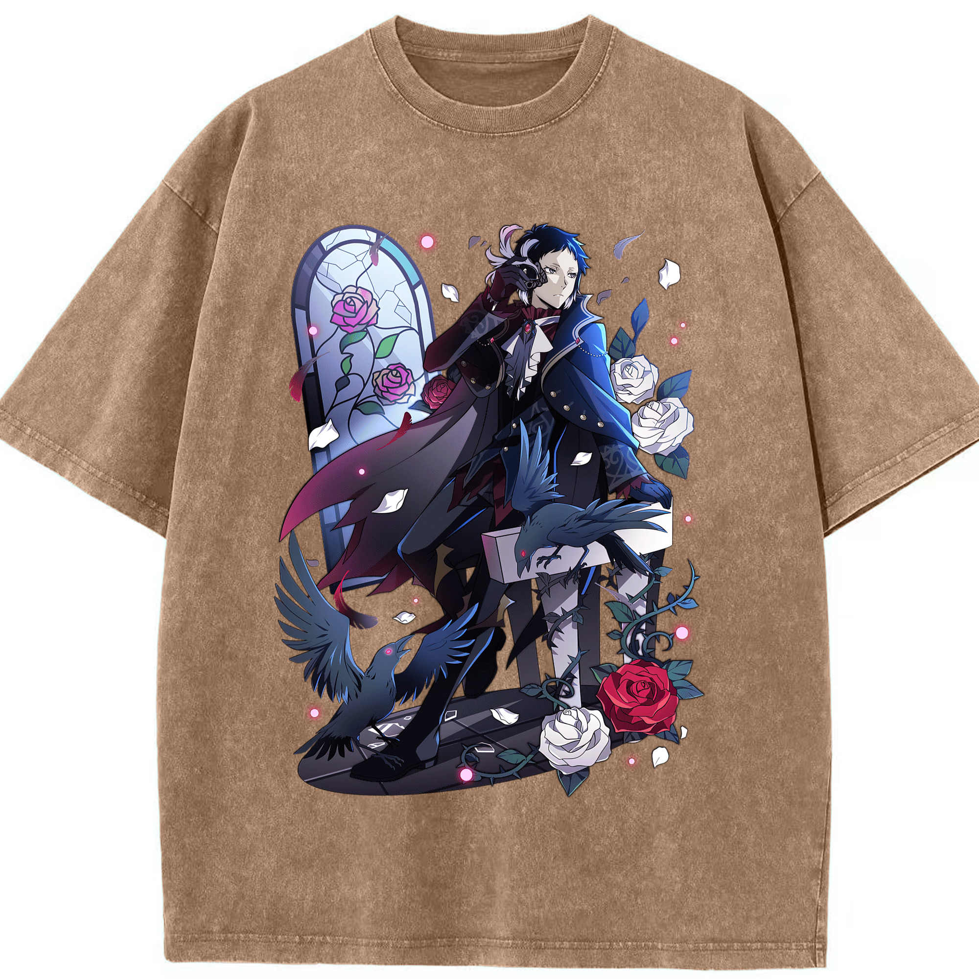 （画像用） 文豪ストレイドッグス Bungo Stray Dogs 綿100% ヴィンテージ風 半袖Tシャツ（フロントプリント）