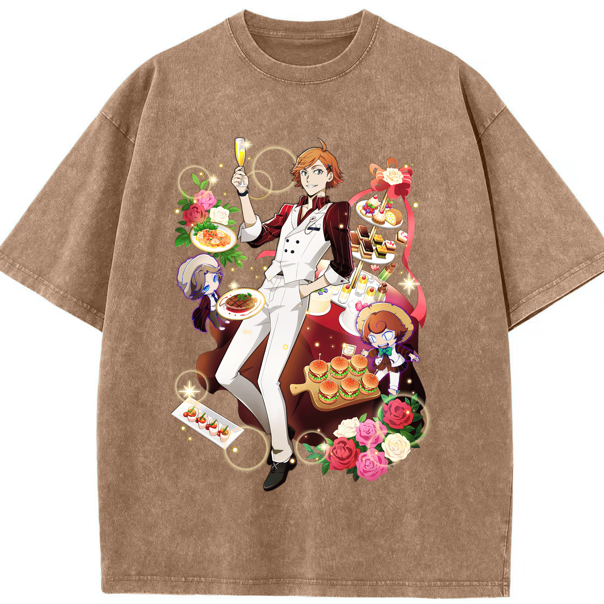 （画像用） 文豪ストレイドッグス Bungo Stray Dogs 綿100% ヴィンテージ風 半袖Tシャツ（フロントプリント）