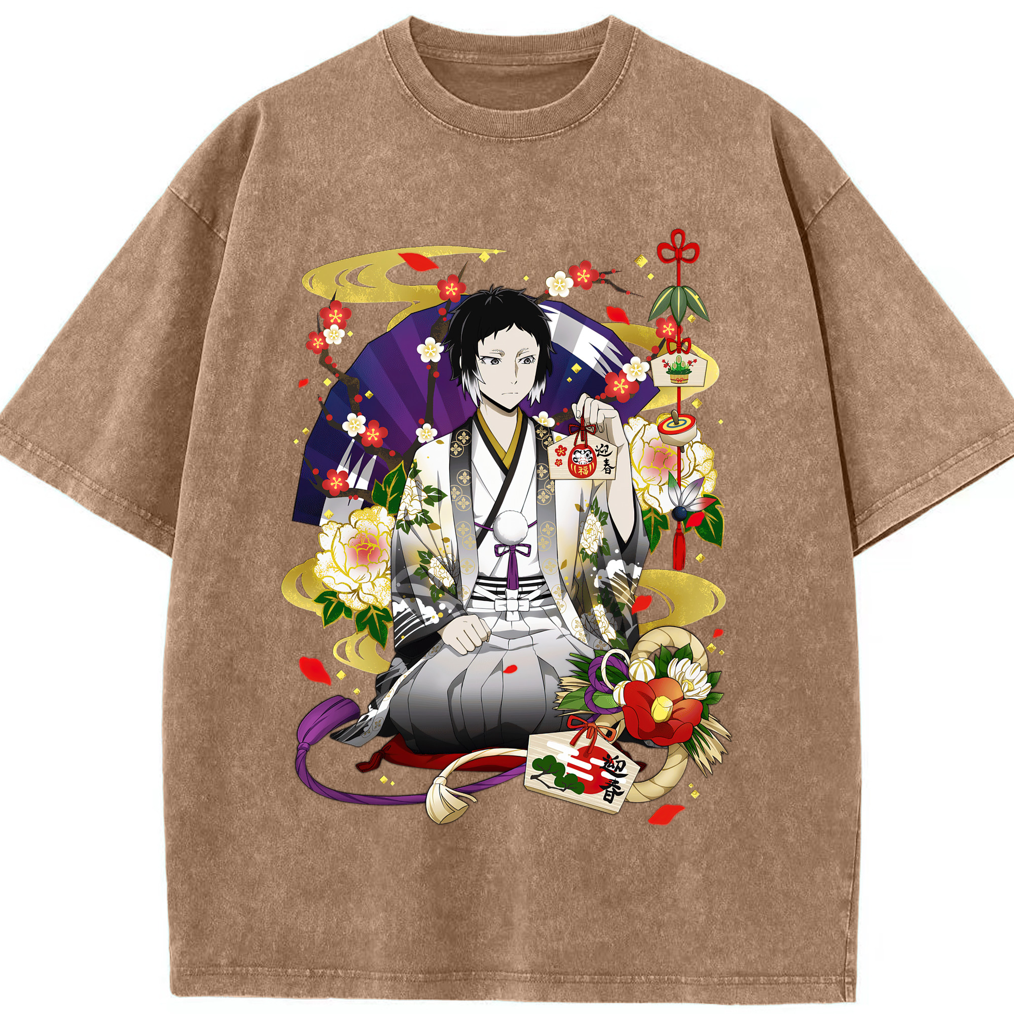 （画像用） 文豪ストレイドッグス Bungo Stray Dogs 綿100% ヴィンテージ風 半袖Tシャツ（フロントプリント）