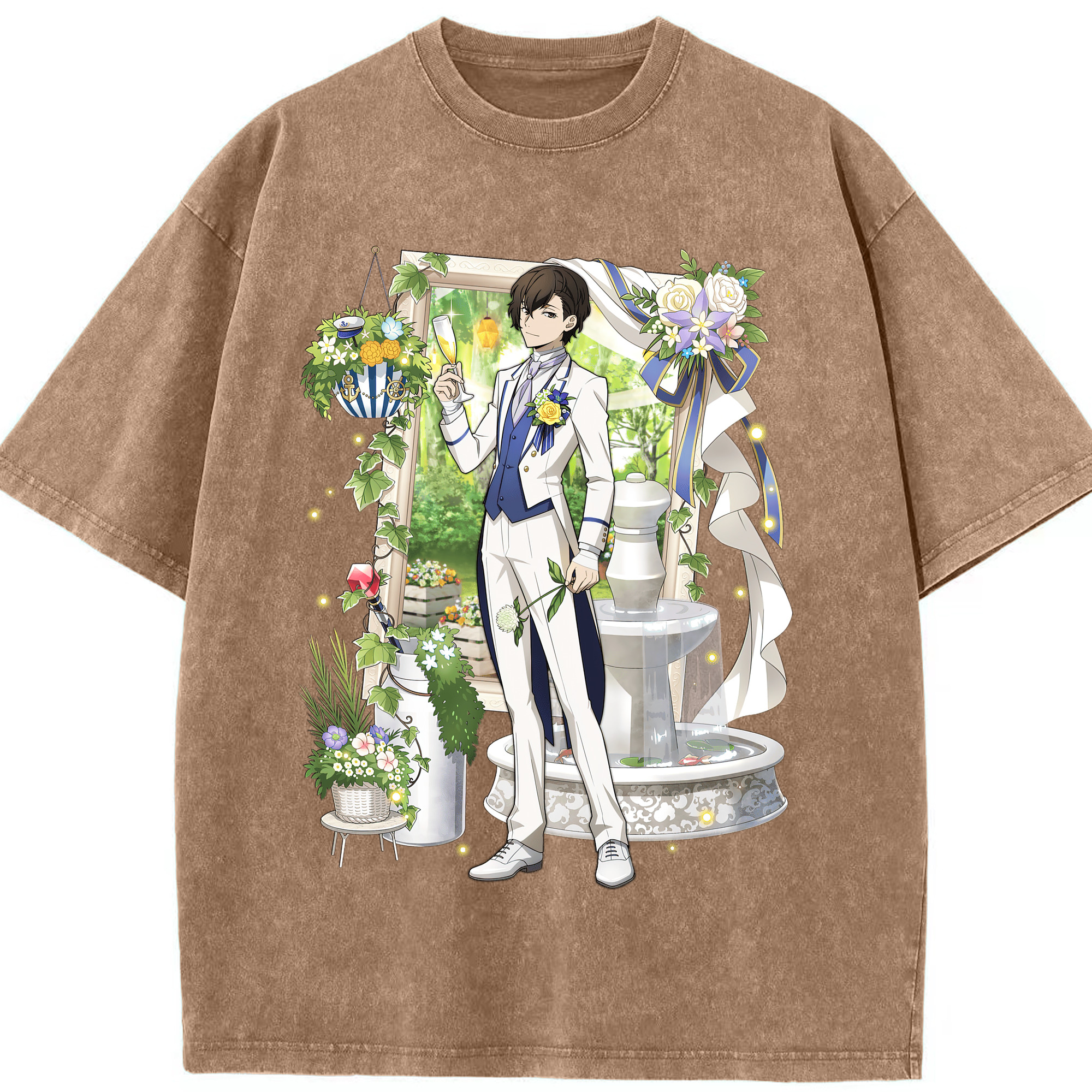 （画像用） 文豪ストレイドッグス Bungo Stray Dogs 綿100% ヴィンテージ風 半袖Tシャツ（フロントプリント）