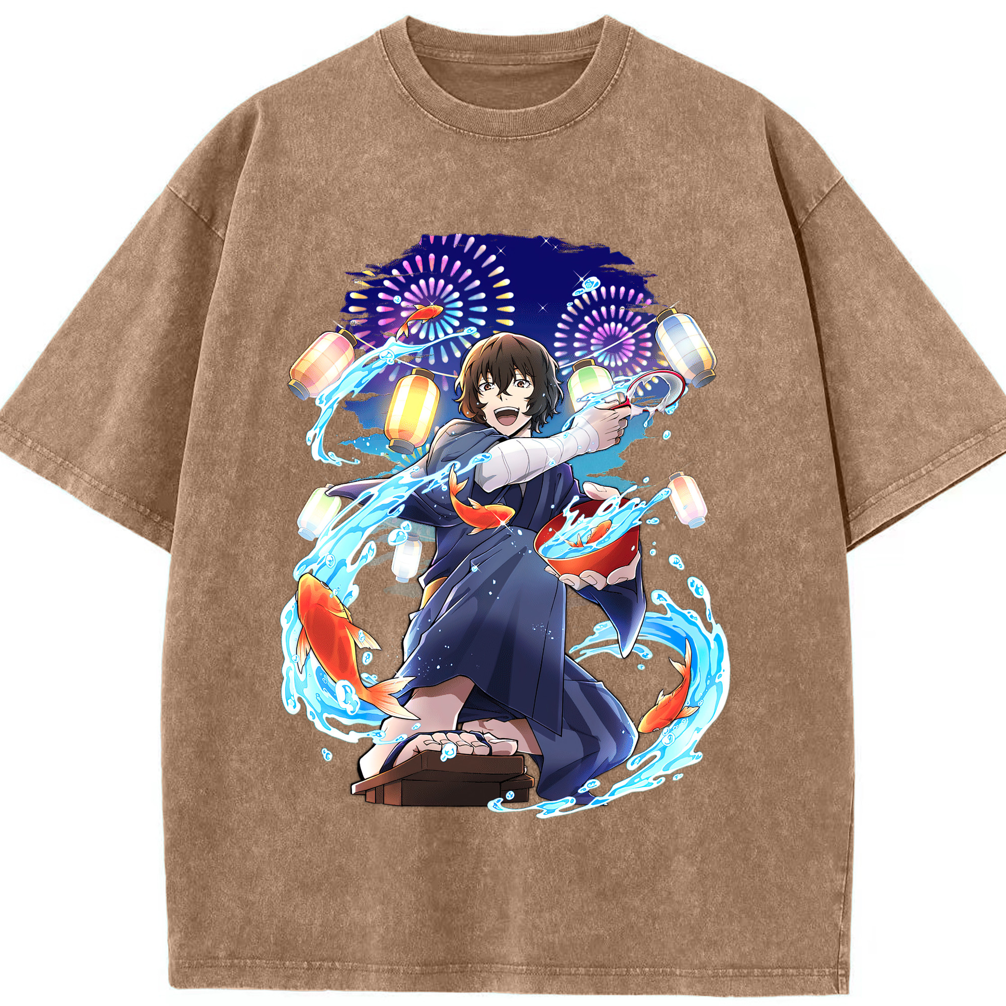 （画像用） 文豪ストレイドッグス Bungo Stray Dogs 綿100% ヴィンテージ風 半袖Tシャツ（フロントプリント）