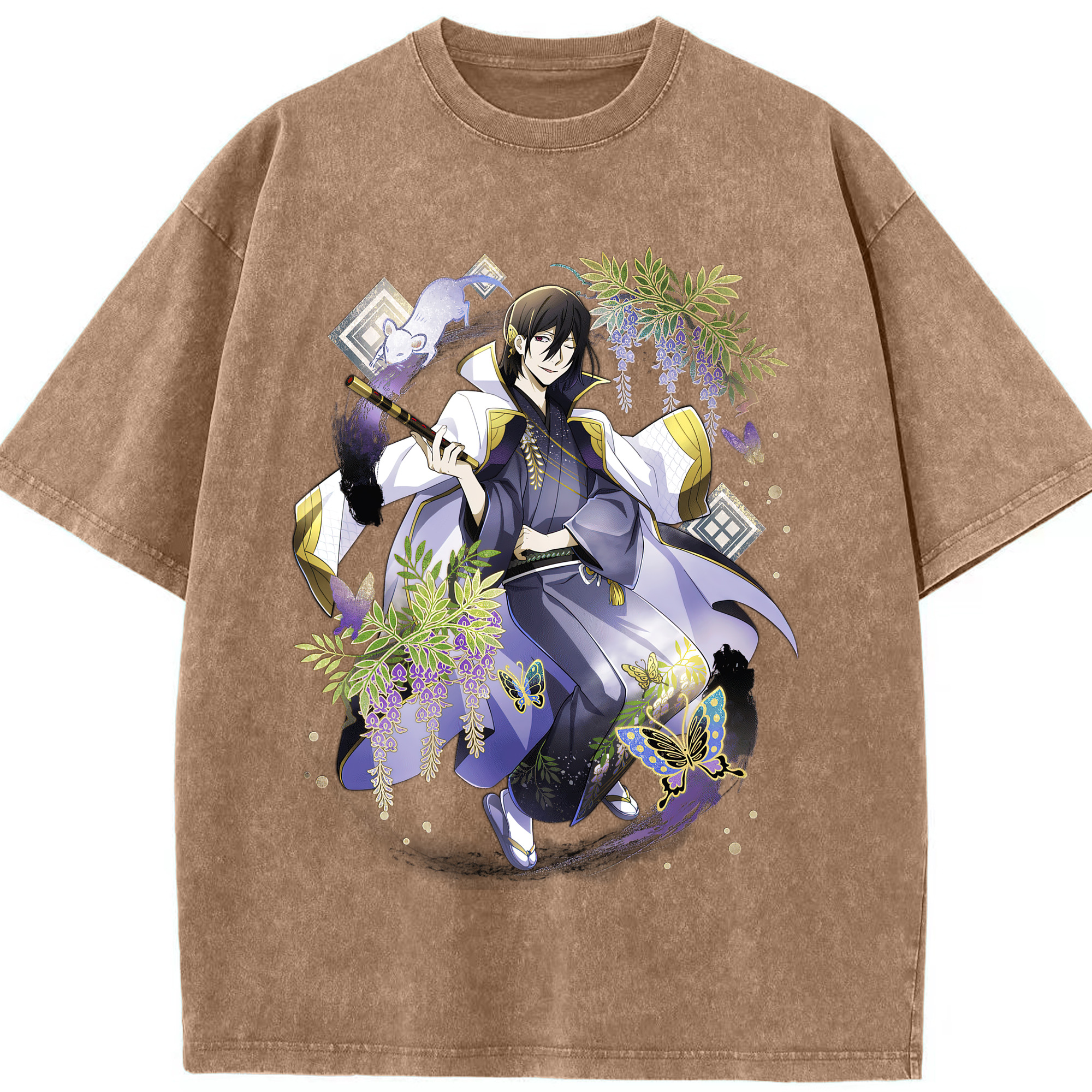 （画像用） 文豪ストレイドッグス Bungo Stray Dogs 綿100% ヴィンテージ風 半袖Tシャツ（フロントプリント）