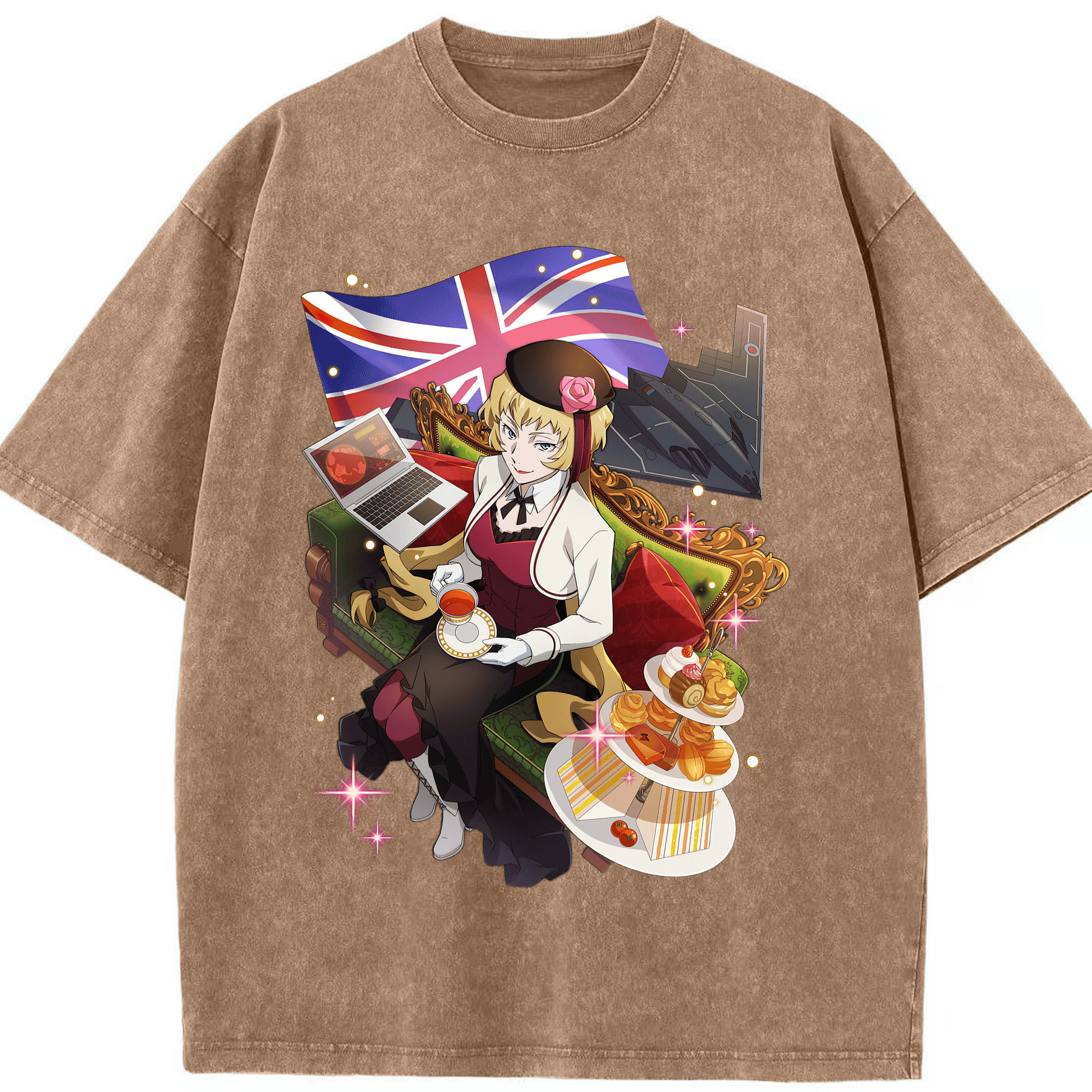 （画像用） 文豪ストレイドッグス Bungo Stray Dogs 綿100% ヴィンテージ風 半袖Tシャツ（フロントプリント）