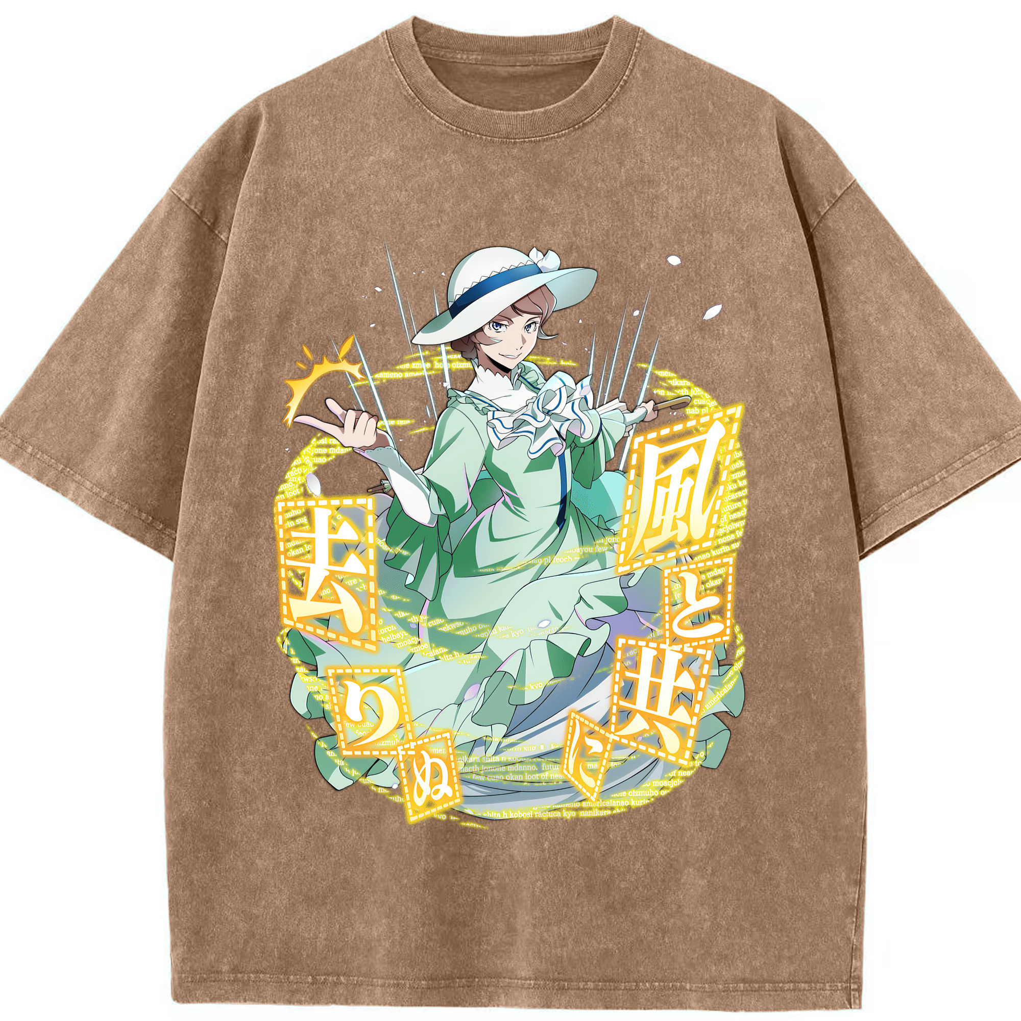 （画像用） 文豪ストレイドッグス Bungo Stray Dogs 綿100% ヴィンテージ風 半袖Tシャツ（フロントプリント）