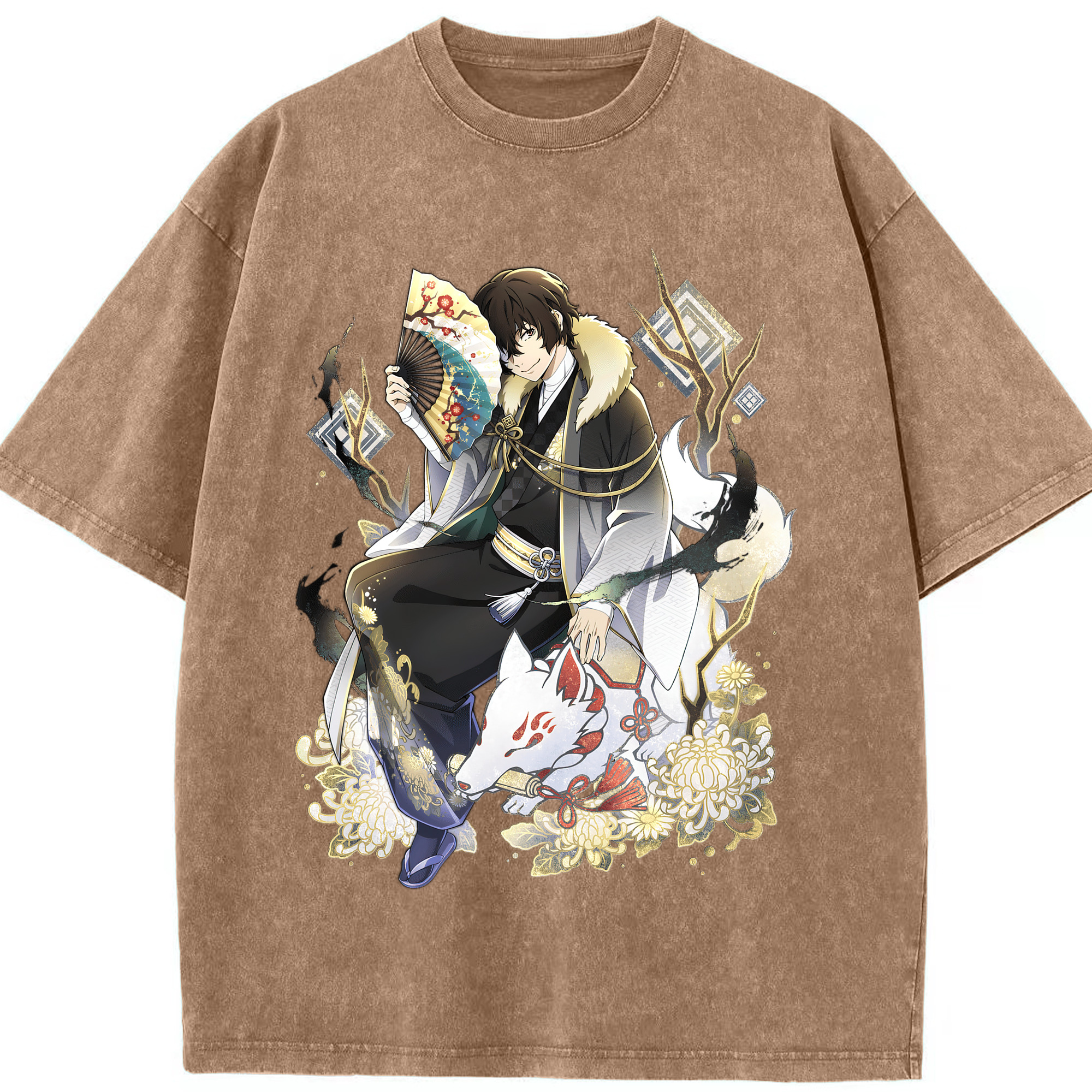 （画像用） 文豪ストレイドッグス Bungo Stray Dogs 綿100% ヴィンテージ風 半袖Tシャツ（フロントプリント）