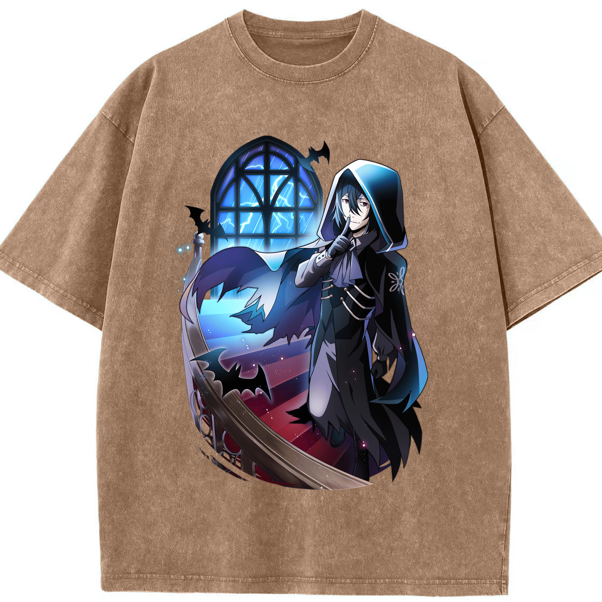 （画像用） 文豪ストレイドッグス Bungo Stray Dogs 綿100% ヴィンテージ風 半袖Tシャツ（フロントプリント）