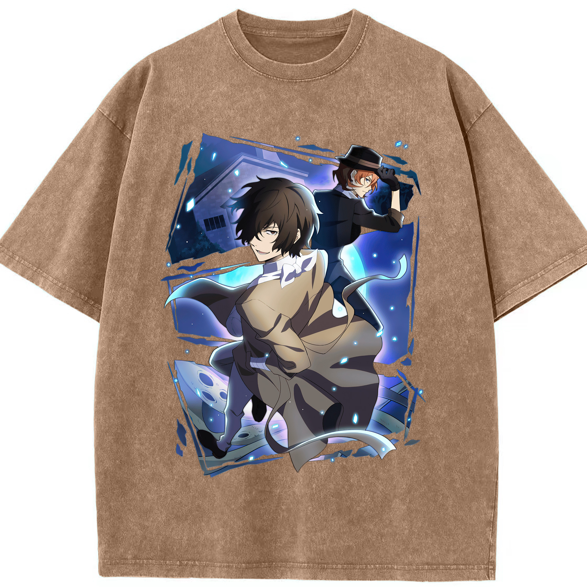 （画像用） 文豪ストレイドッグス Bungo Stray Dogs 綿100% ヴィンテージ風 半袖Tシャツ（フロントプリント）