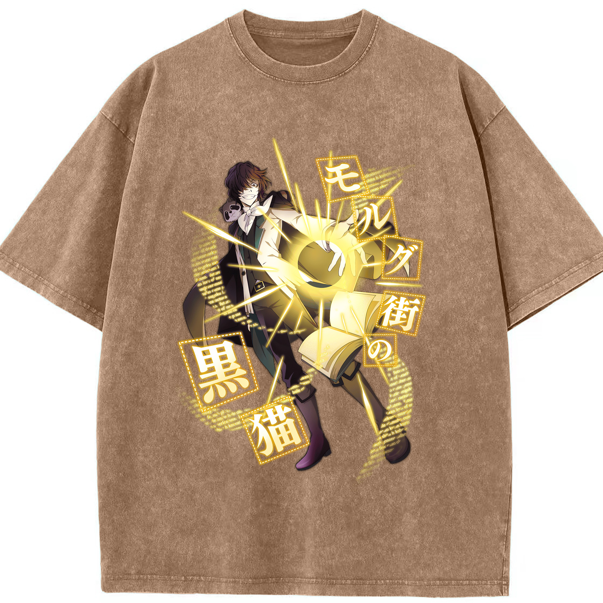 （画像用） 文豪ストレイドッグス Bungo Stray Dogs 綿100% ヴィンテージ風 半袖Tシャツ（フロントプリント）