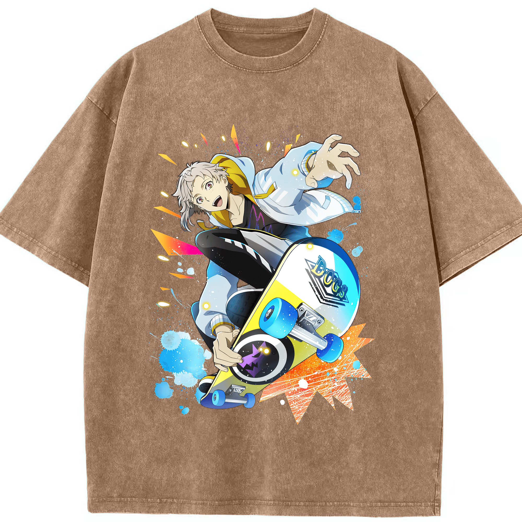 （画像用） 文豪ストレイドッグス Bungo Stray Dogs 綿100% ヴィンテージ風 半袖Tシャツ（フロントプリント）