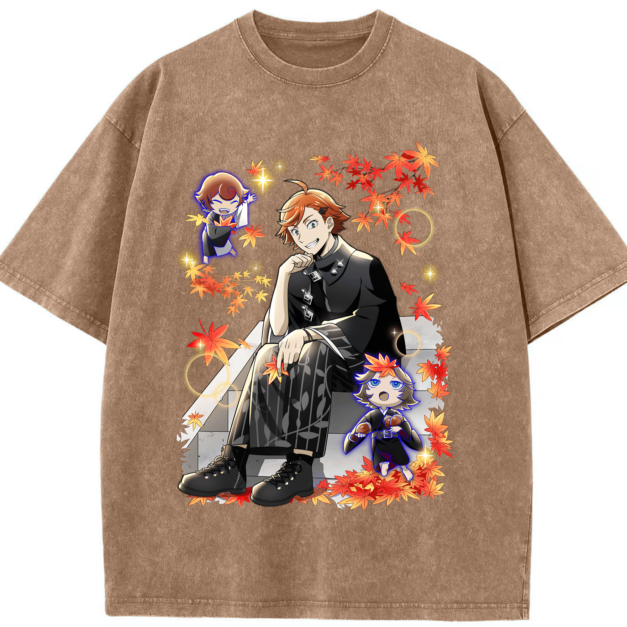 （画像用） 文豪ストレイドッグス Bungo Stray Dogs 綿100% ヴィンテージ風 半袖Tシャツ（フロントプリント）