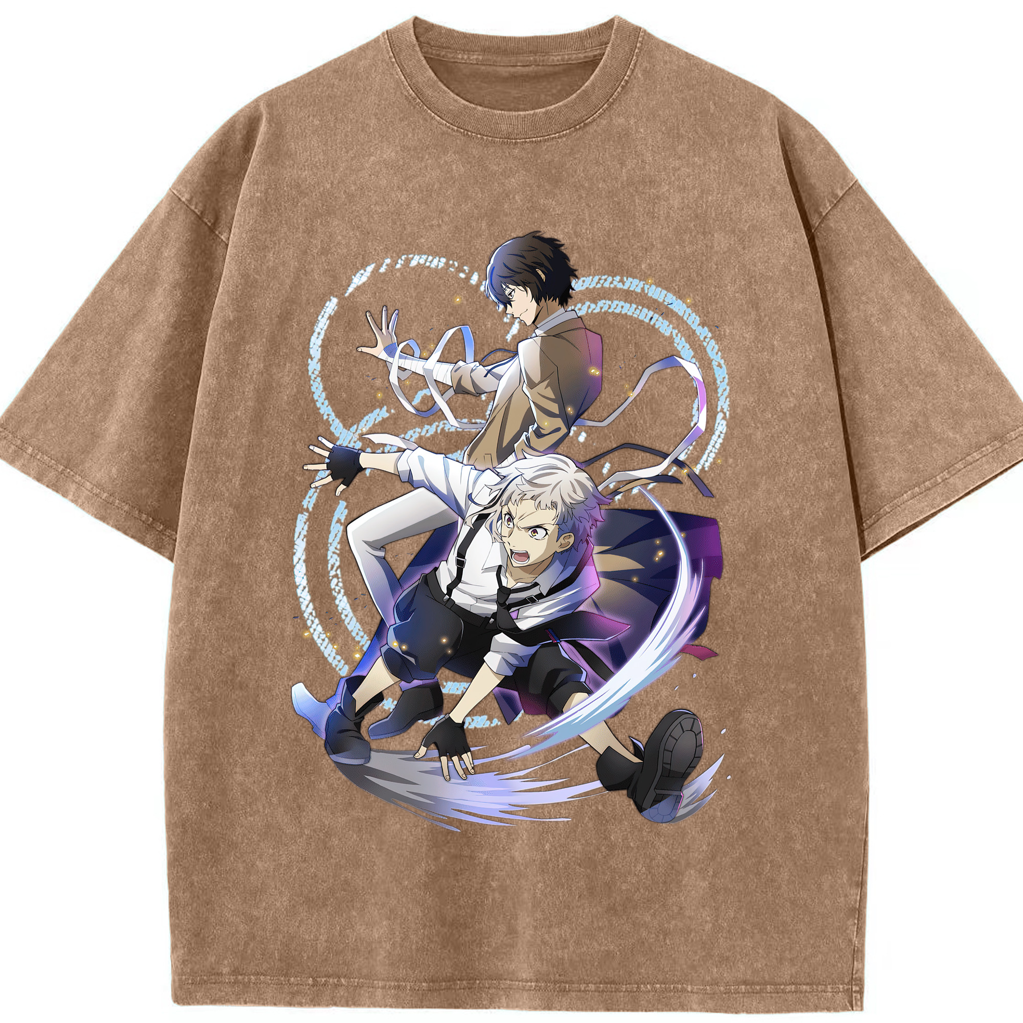 （画像用） 文豪ストレイドッグス Bungo Stray Dogs 綿100% ヴィンテージ風 半袖Tシャツ（フロントプリント）
