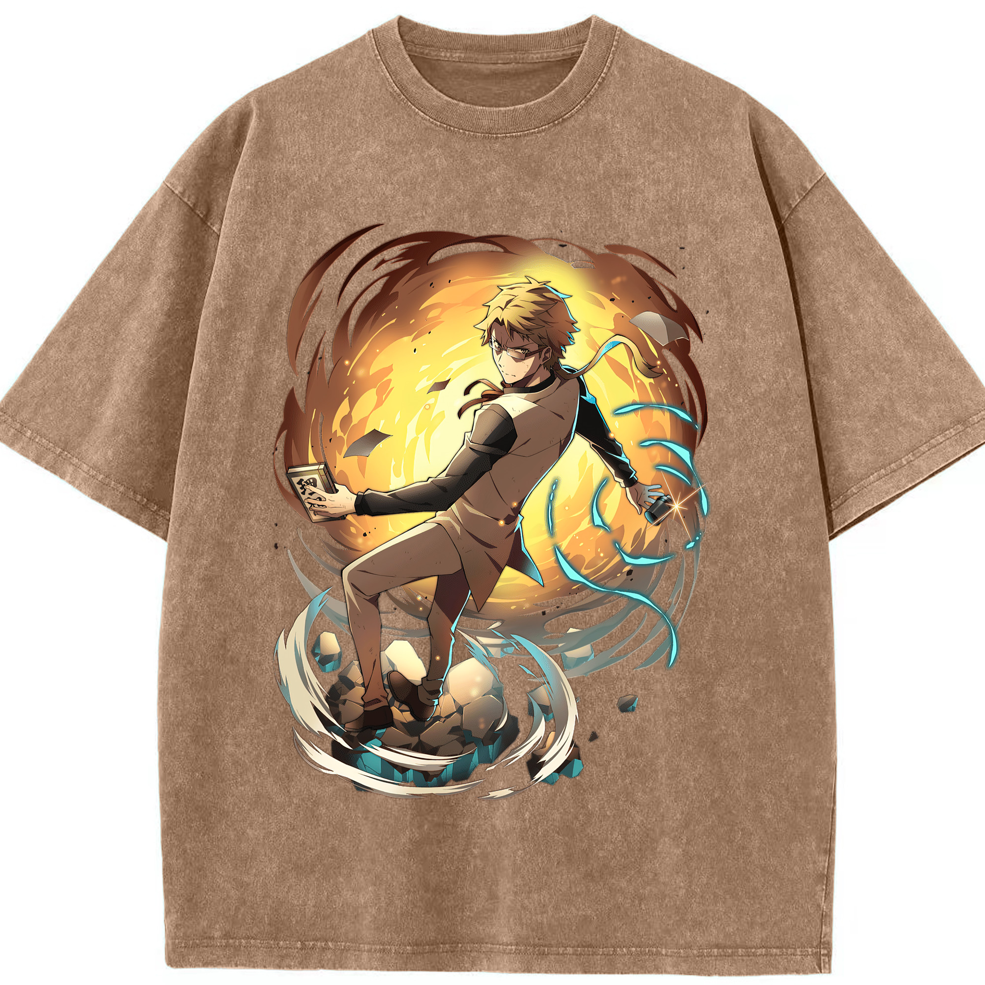 （画像用） 文豪ストレイドッグス Bungo Stray Dogs 綿100% ヴィンテージ風 半袖Tシャツ（フロントプリント）