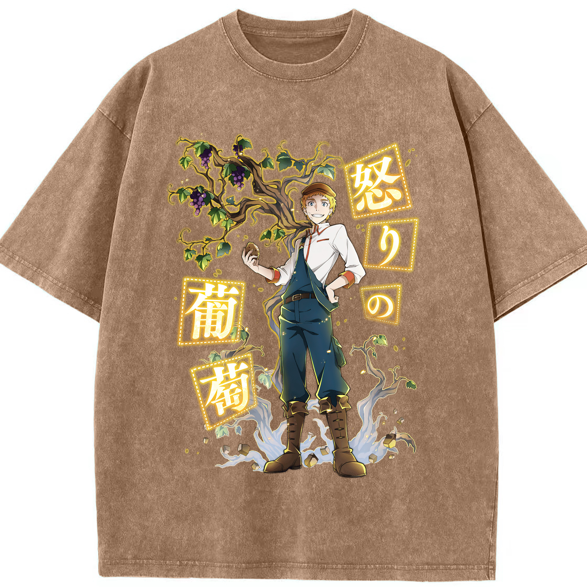 （画像用） 文豪ストレイドッグス Bungo Stray Dogs 綿100% ヴィンテージ風 半袖Tシャツ（フロントプリント）