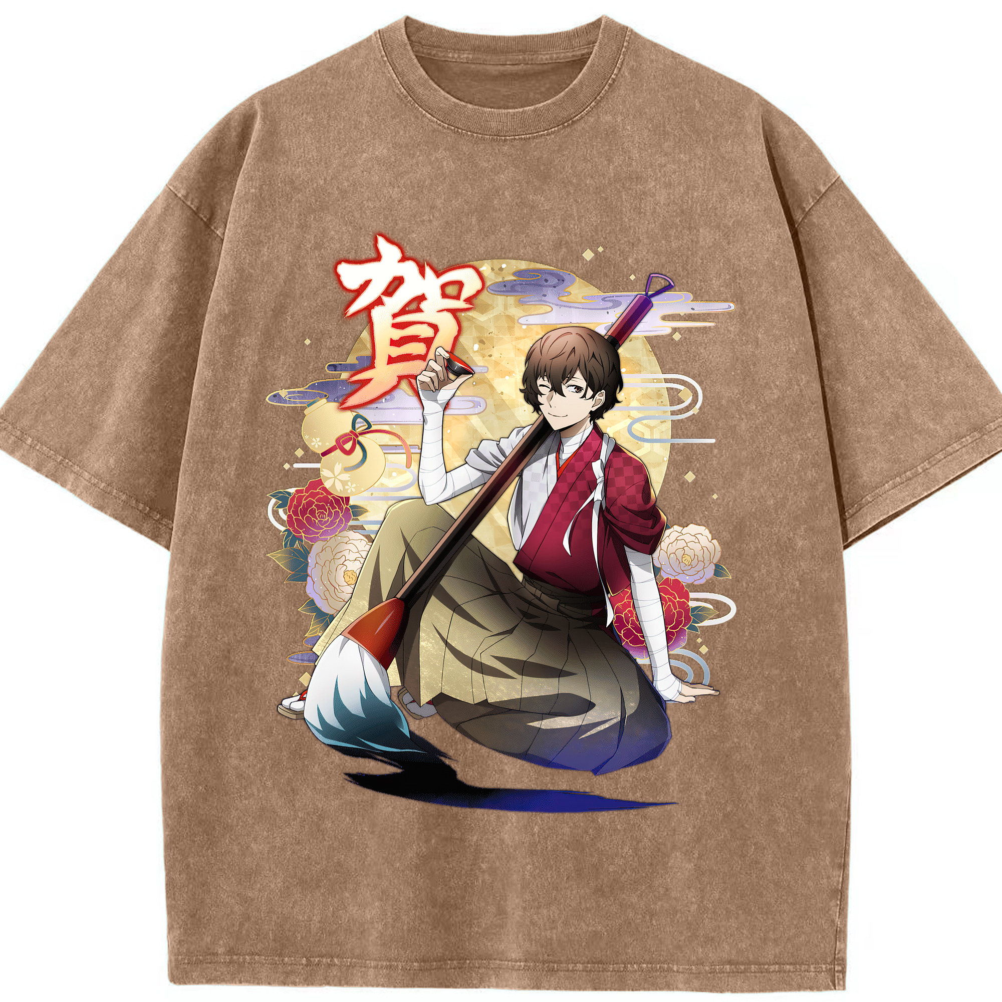 （画像用） 文豪ストレイドッグス Bungo Stray Dogs 綿100% ヴィンテージ風 半袖Tシャツ（フロントプリント）