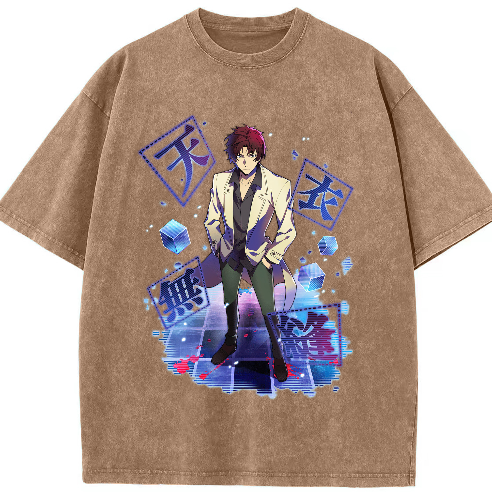 （画像用） 文豪ストレイドッグス Bungo Stray Dogs 綿100% ヴィンテージ風 半袖Tシャツ（フロントプリント）