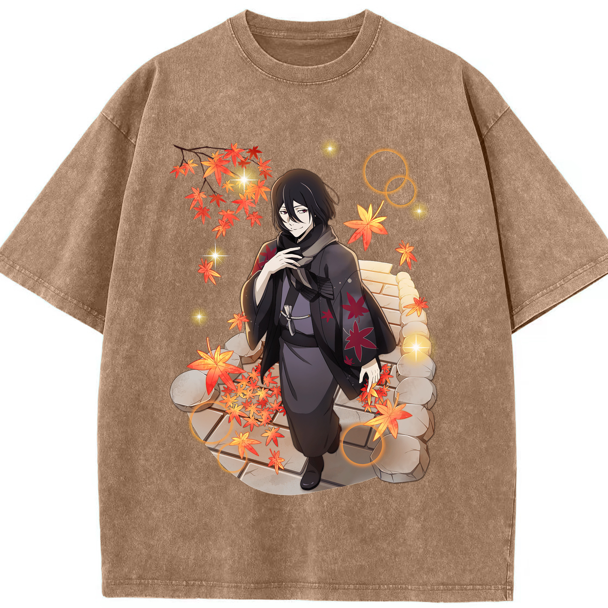 （画像用） 文豪ストレイドッグス Bungo Stray Dogs 綿100% ヴィンテージ風 半袖Tシャツ（フロントプリント）