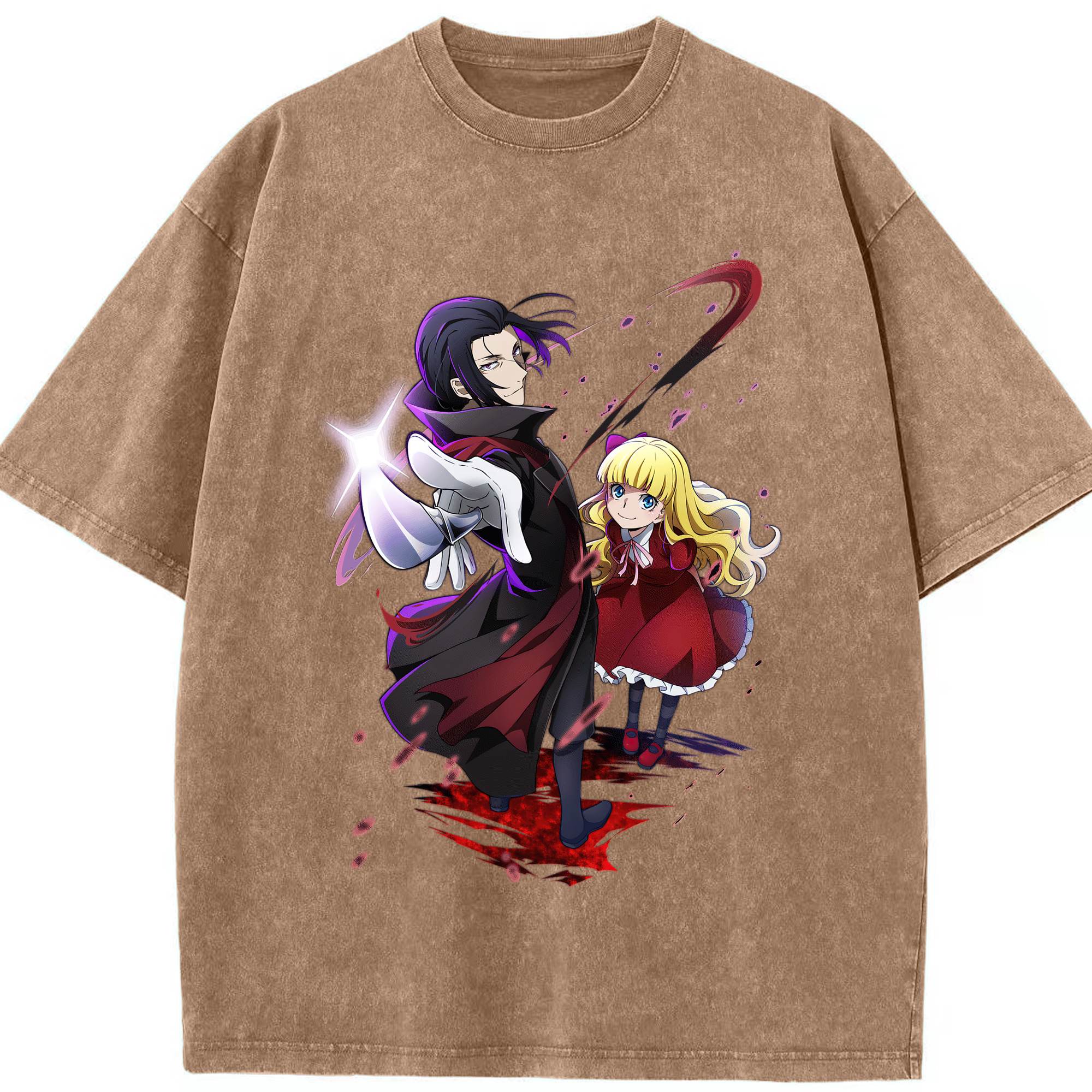 （画像用） 文豪ストレイドッグス Bungo Stray Dogs 綿100% ヴィンテージ風 半袖Tシャツ（フロントプリント）