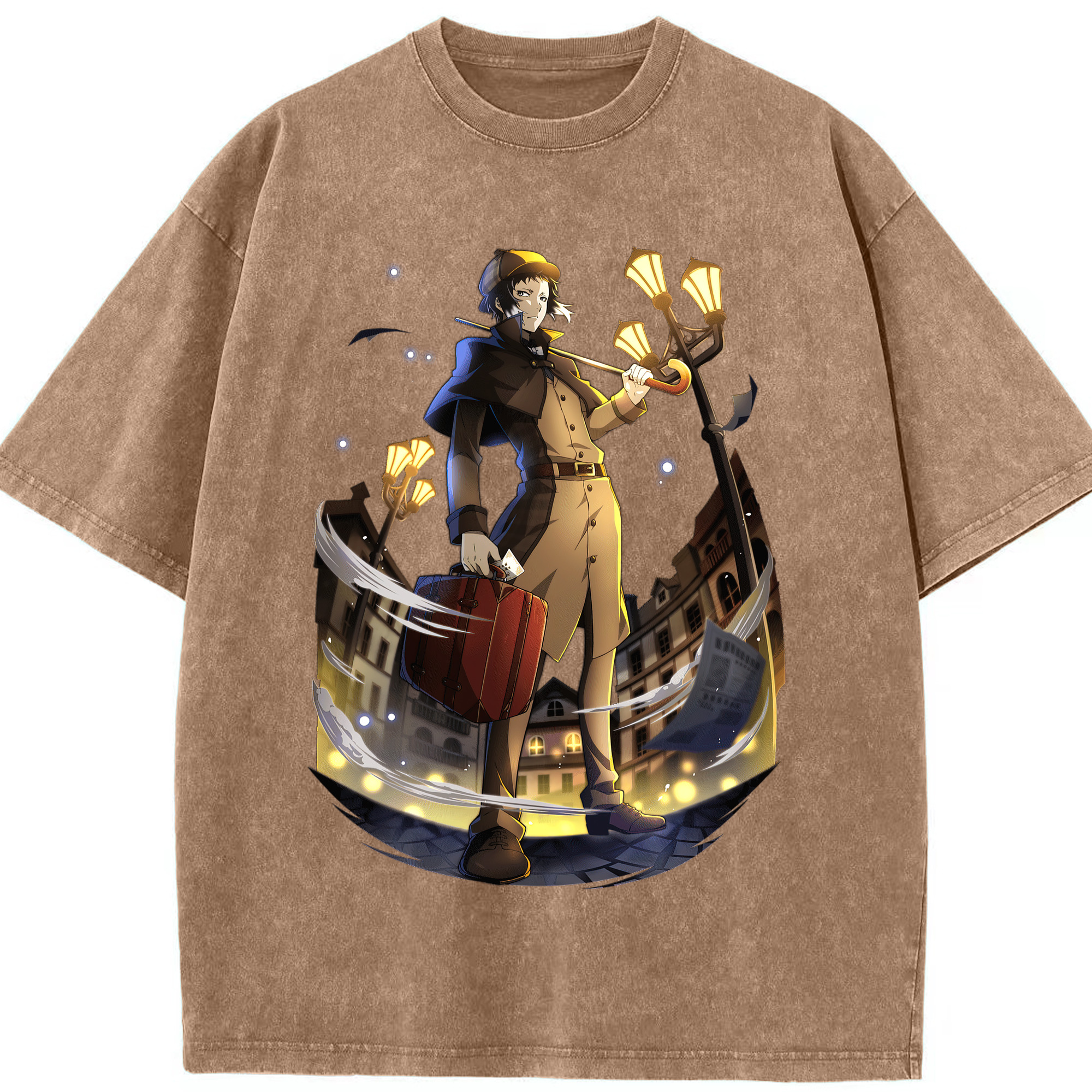 （画像用） 文豪ストレイドッグス Bungo Stray Dogs 綿100% ヴィンテージ風 半袖Tシャツ（フロントプリント）