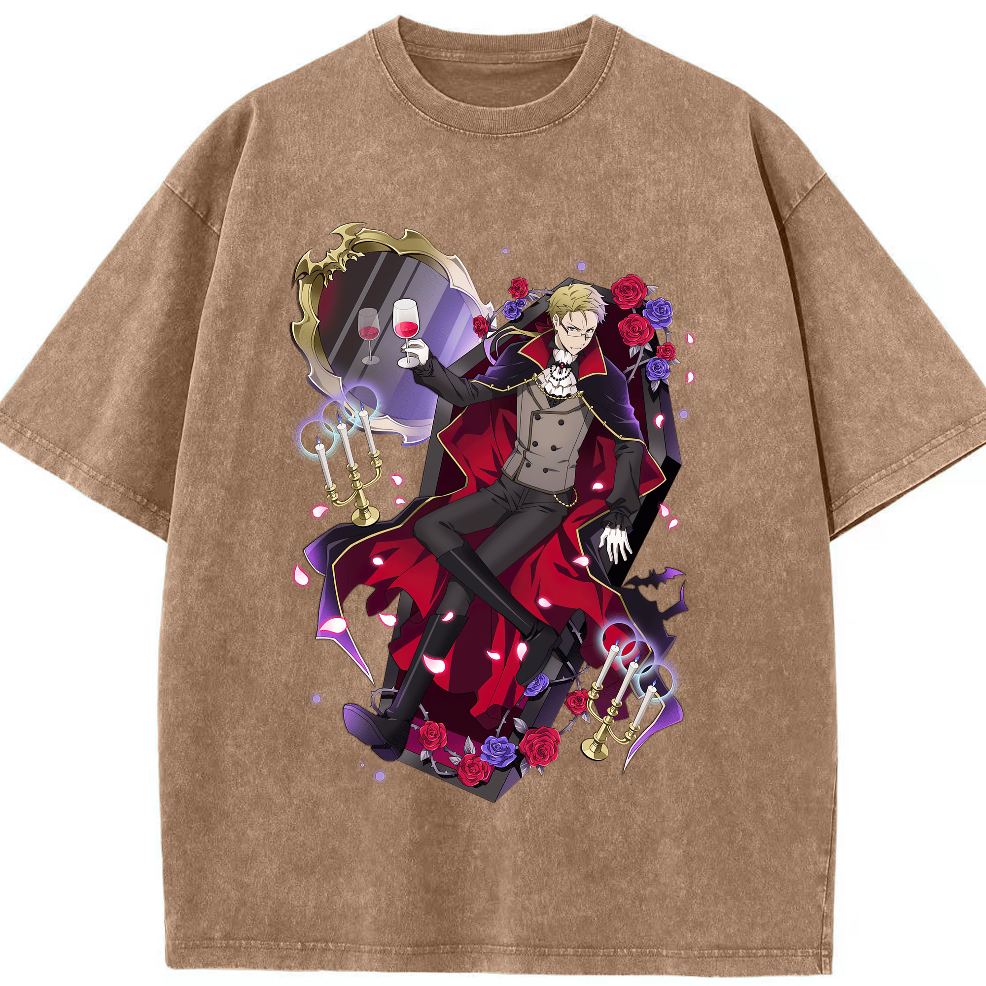 （画像用） 文豪ストレイドッグス Bungo Stray Dogs 綿100% ヴィンテージ風 半袖Tシャツ（フロントプリント）