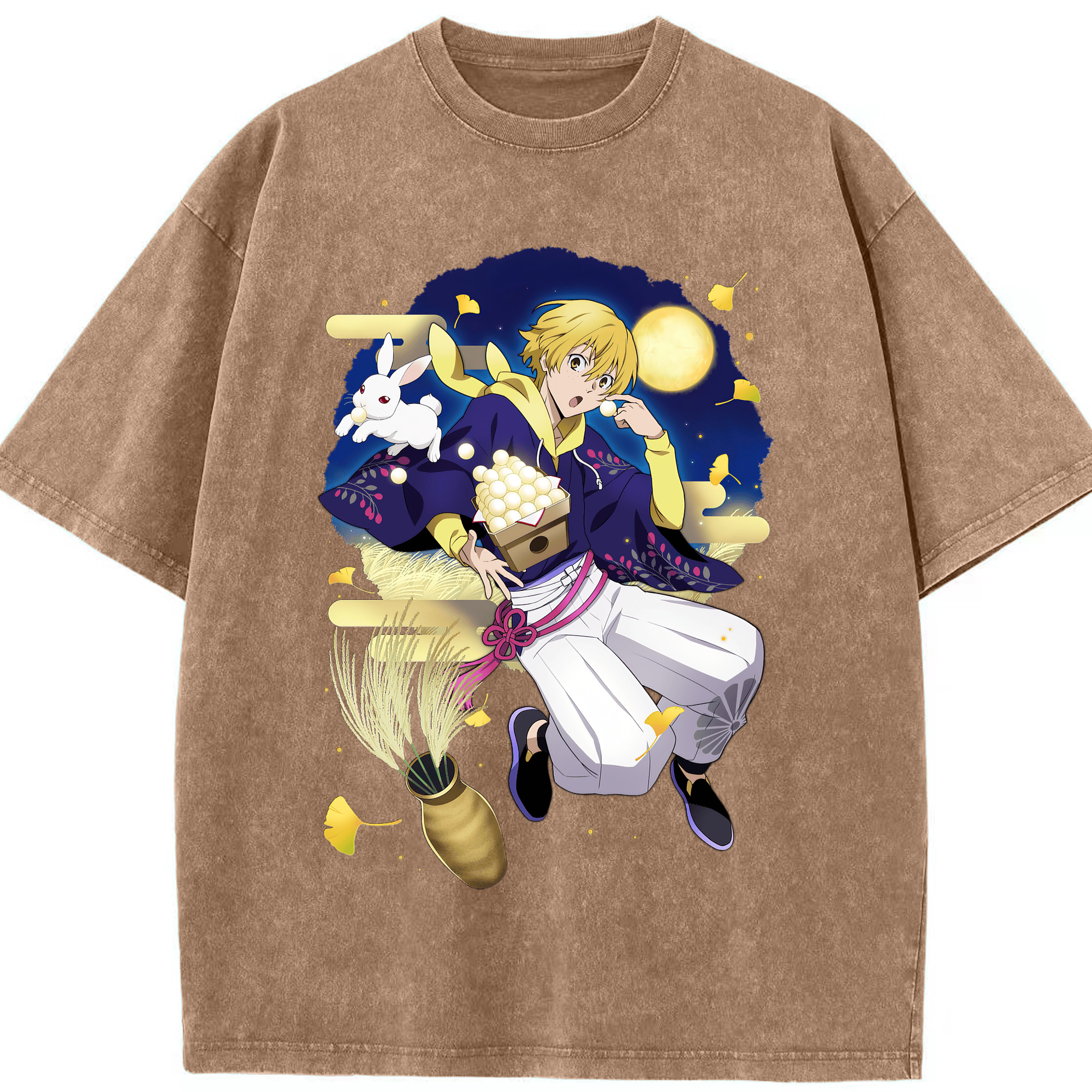 （画像用） 文豪ストレイドッグス Bungo Stray Dogs 綿100% ヴィンテージ風 半袖Tシャツ（フロントプリント）